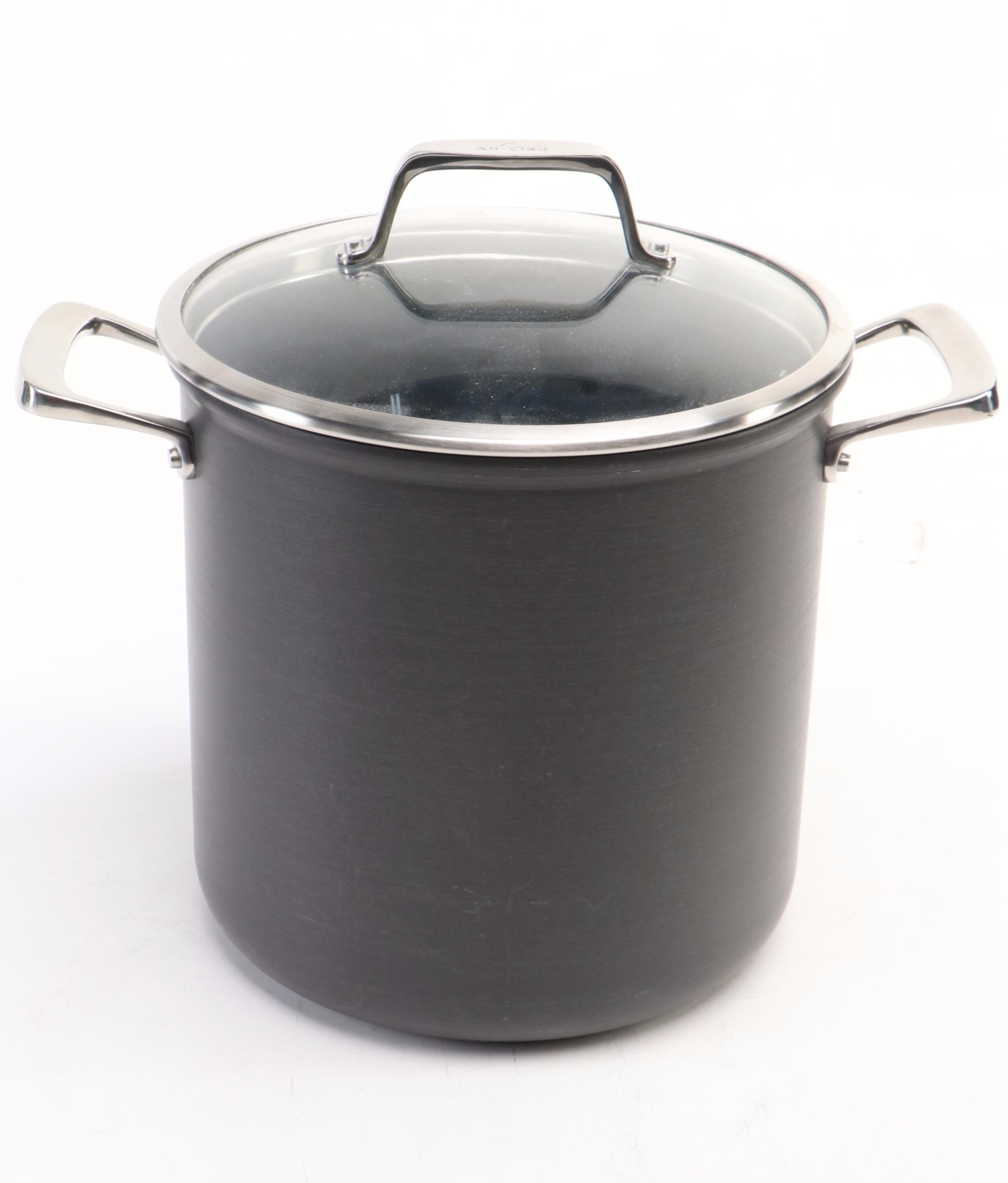 All-Clad Stock Pots and Frying Pan with Lids