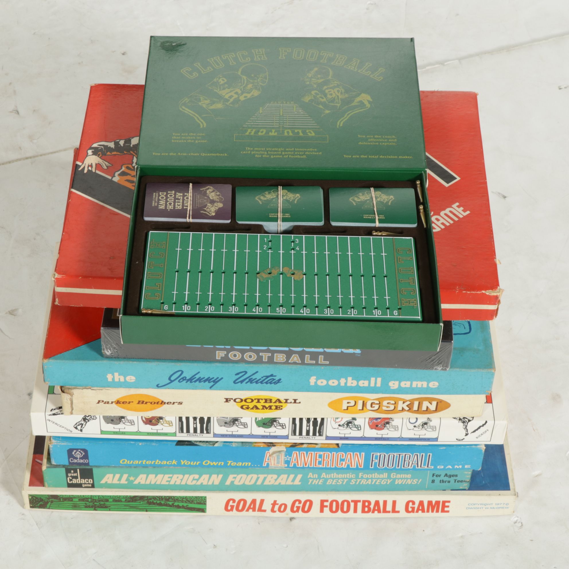 "Pigskin," "Varsity" and "Playoff" in Set of Football Board Games