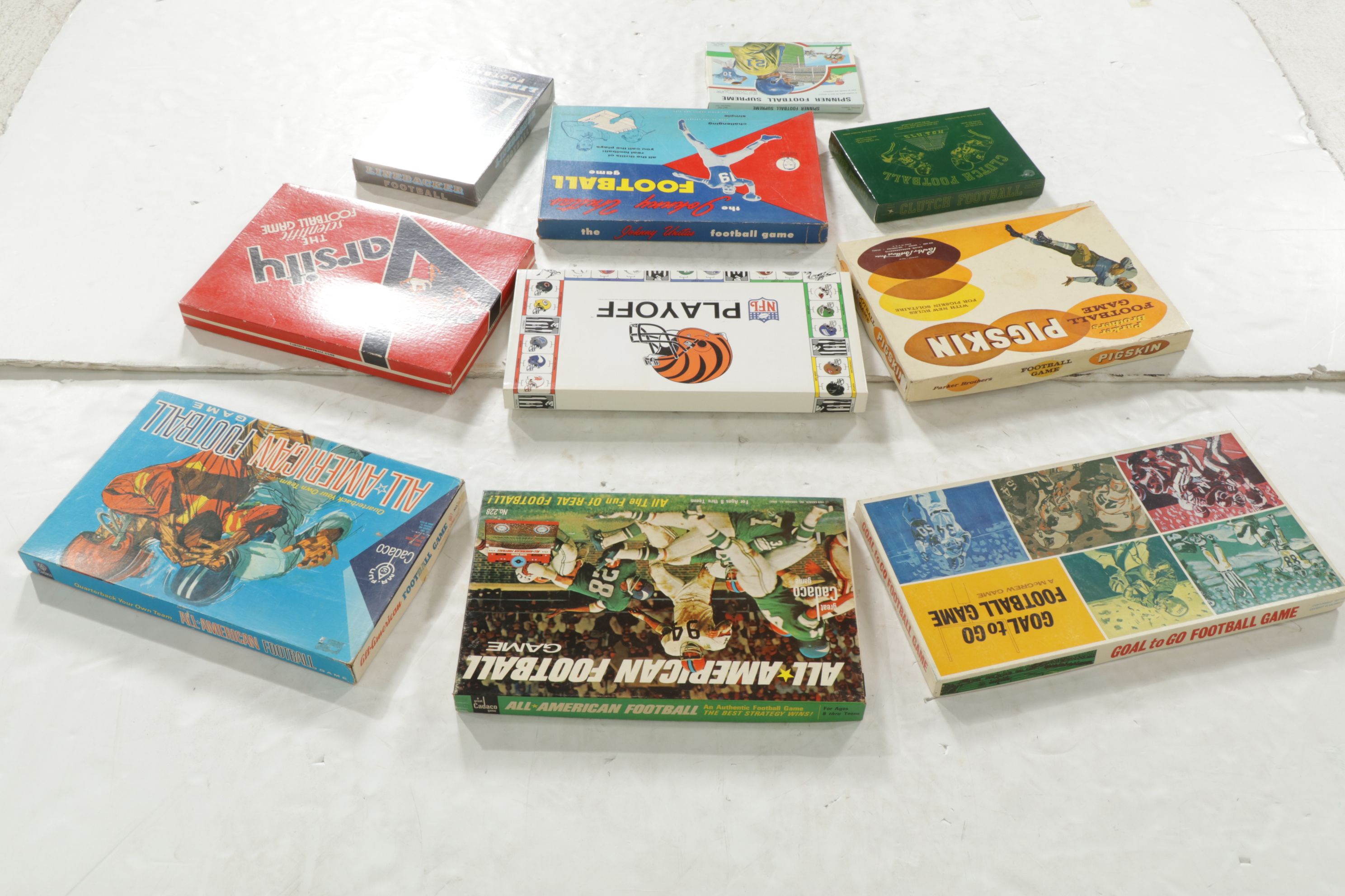 "Pigskin," "Varsity" and "Playoff" in Set of Football Board Games