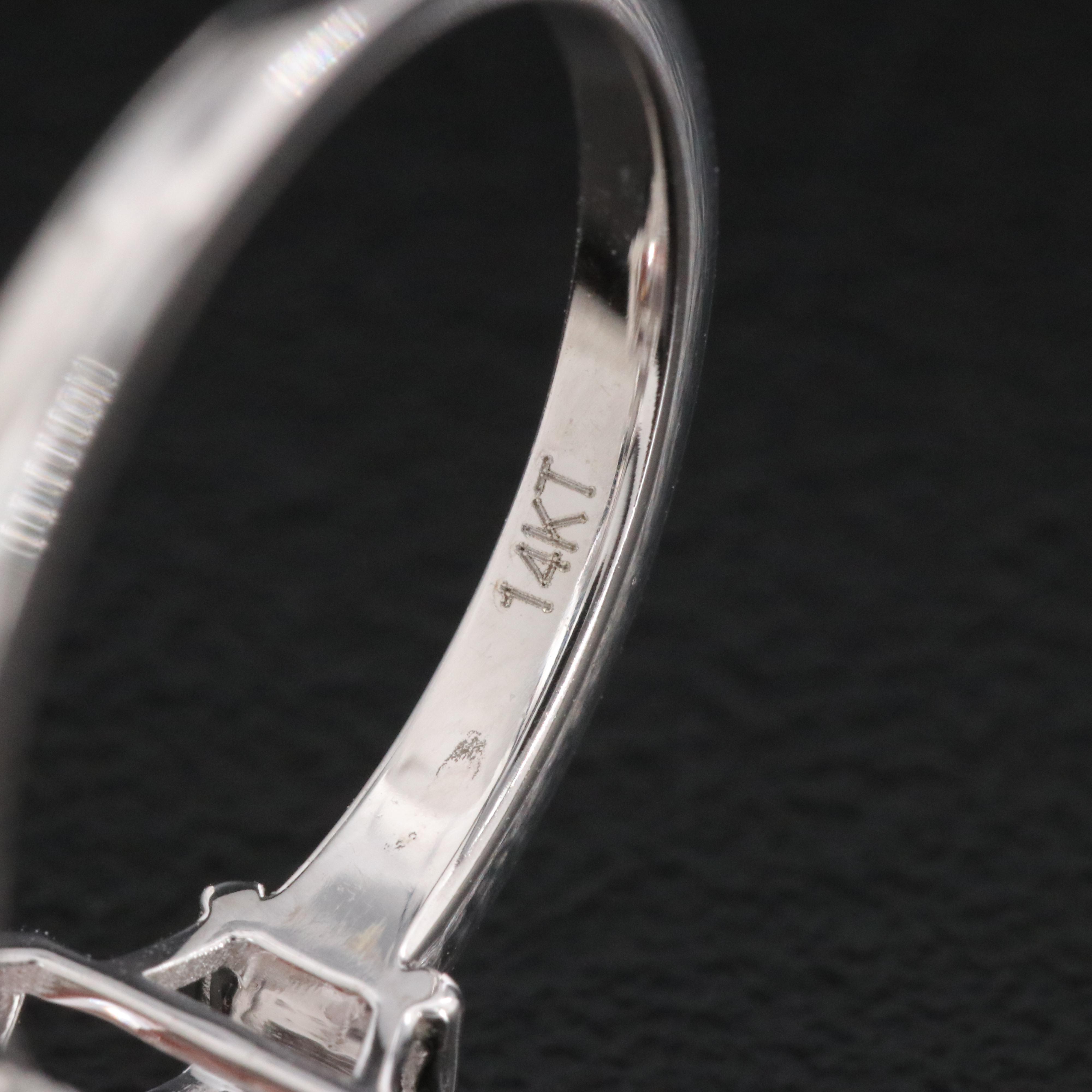 14K 3.98 CTW Lab Grown Diamond Ring with Fancy Pink Center and IGI Report