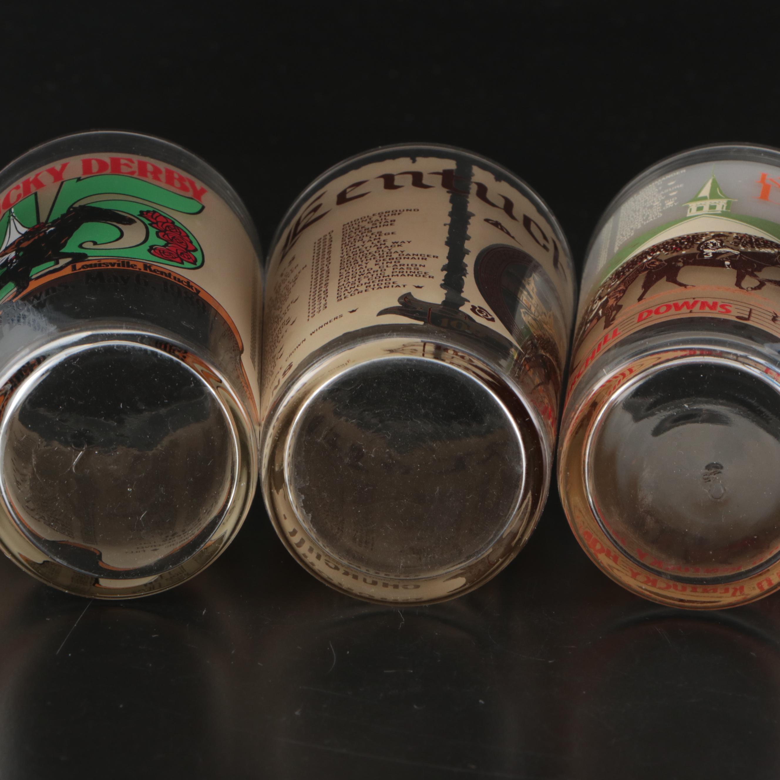 Kentucky Derby Libbey Souvenir Julep Glasses, 1970s-1980s