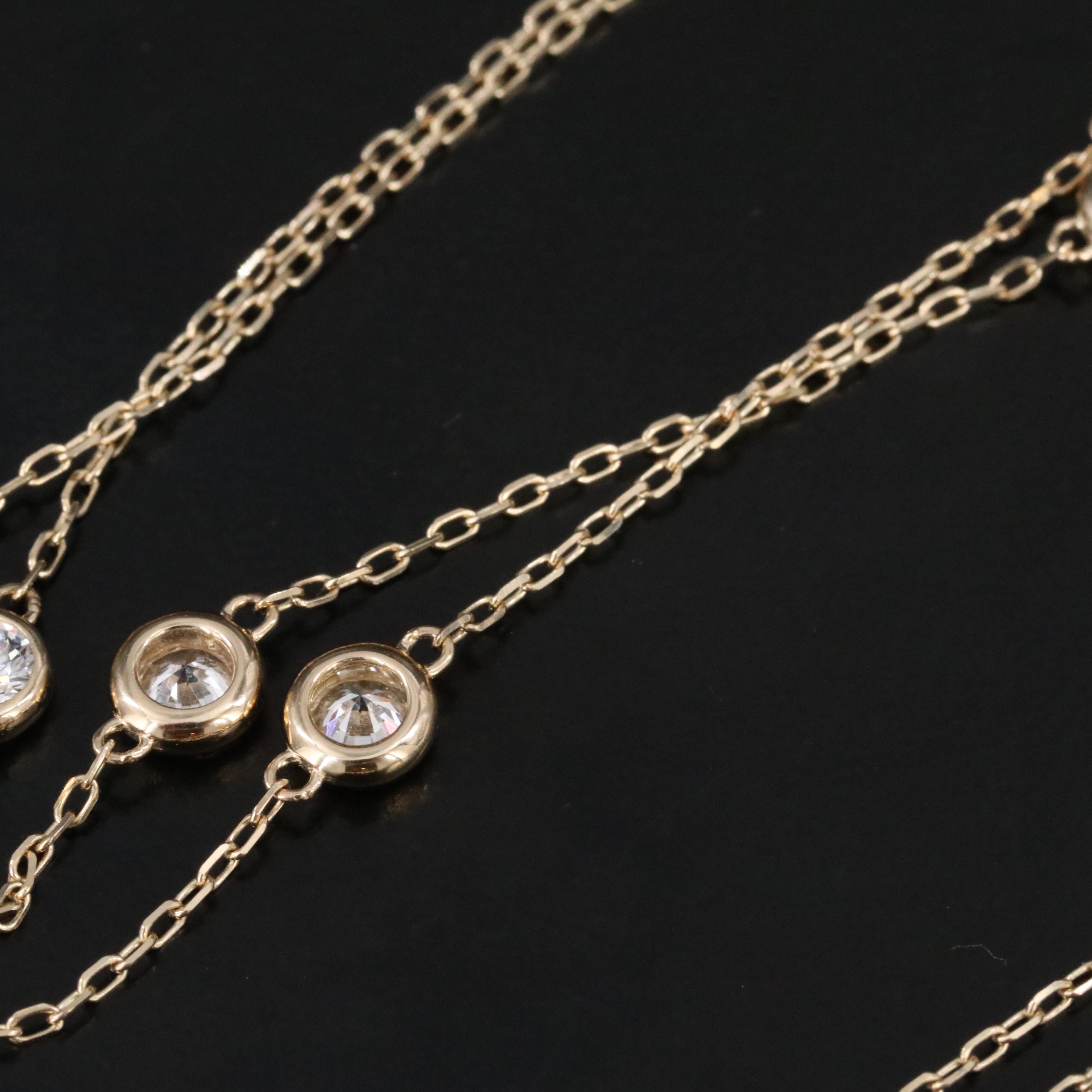 14K 2.00 CTW Lab Grown Diamond Station Necklace