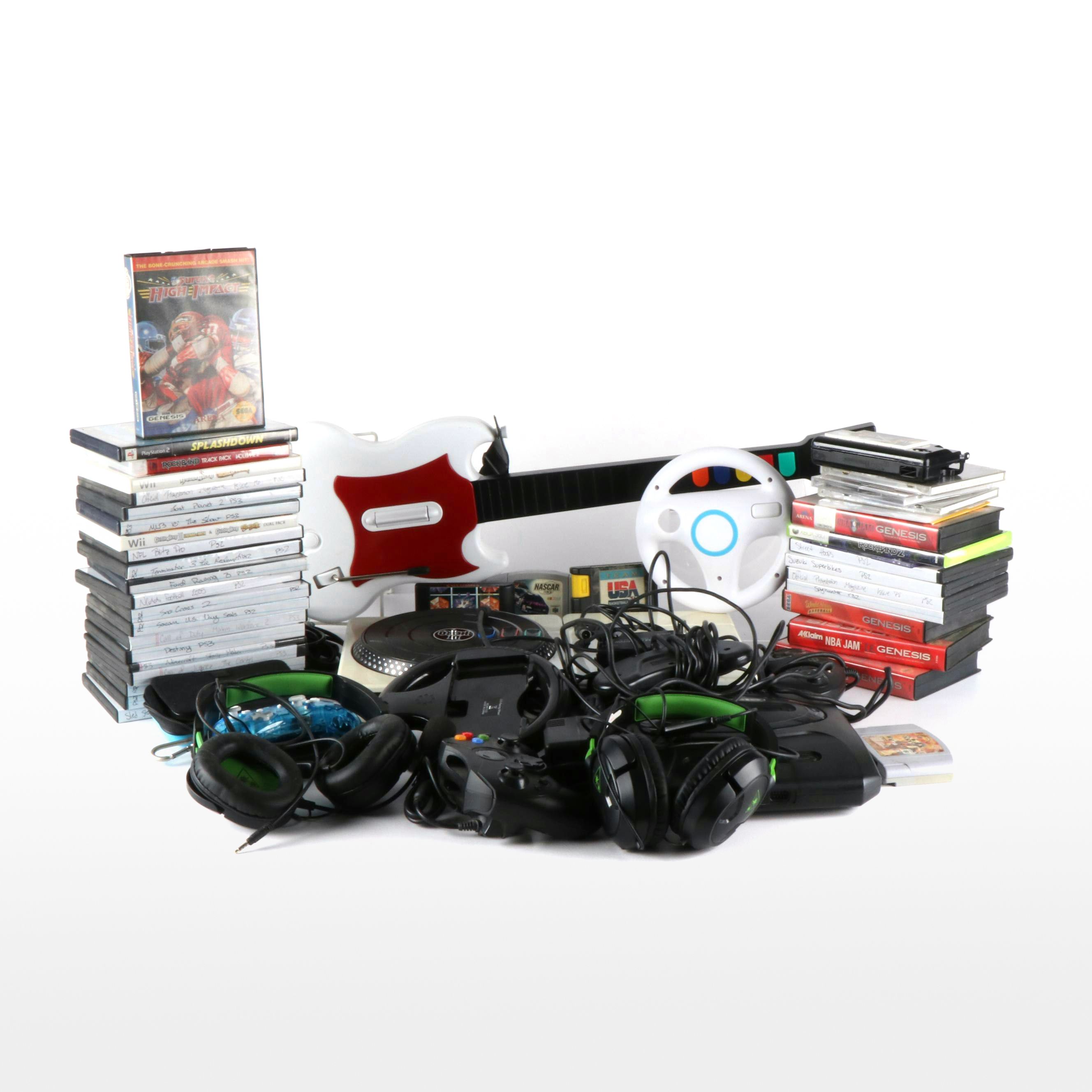 Sega Genesis Console with PlayStation Video Games and More