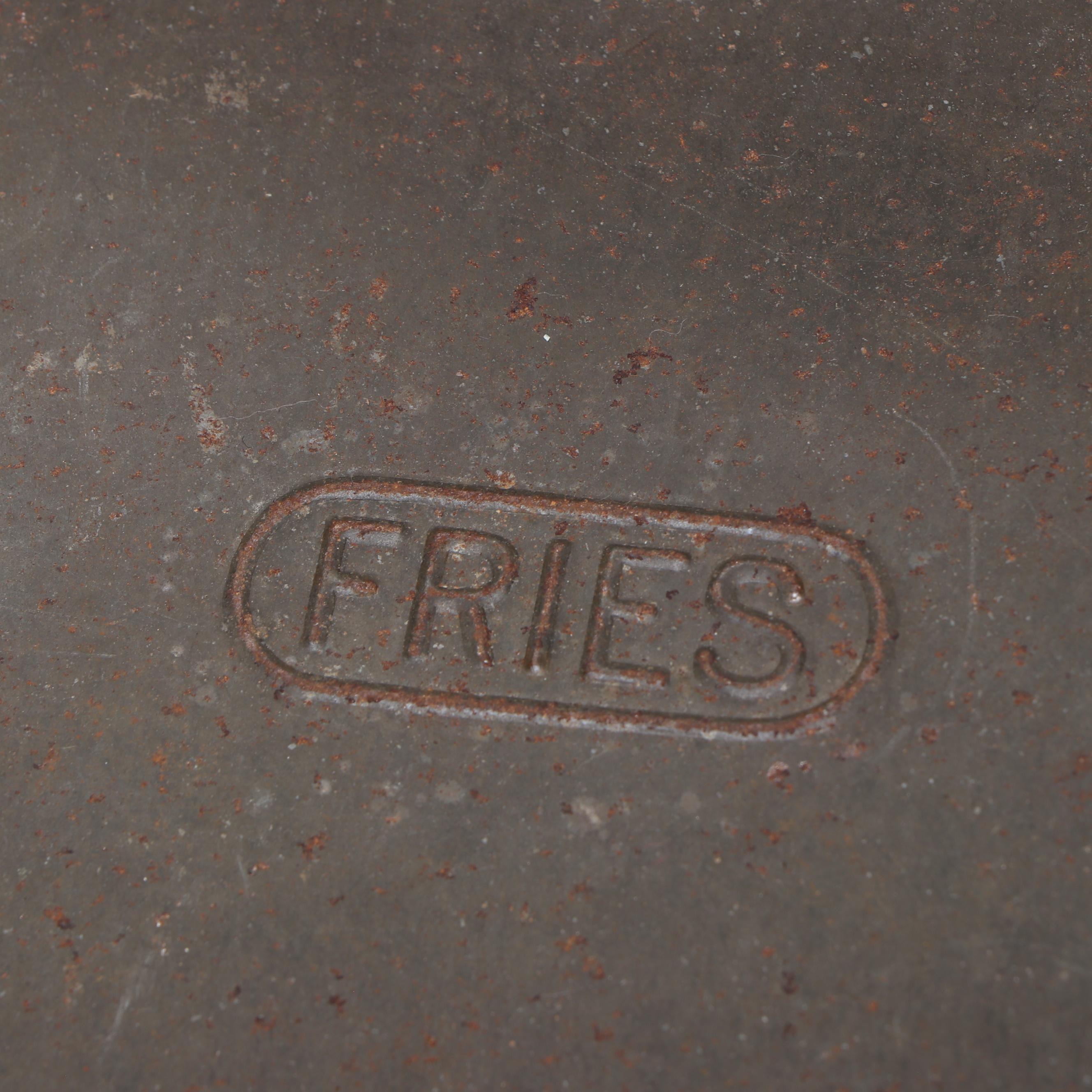 Folk Art Style Hobbiest Hand-Painted Fries Metal Bread Box with Bucket