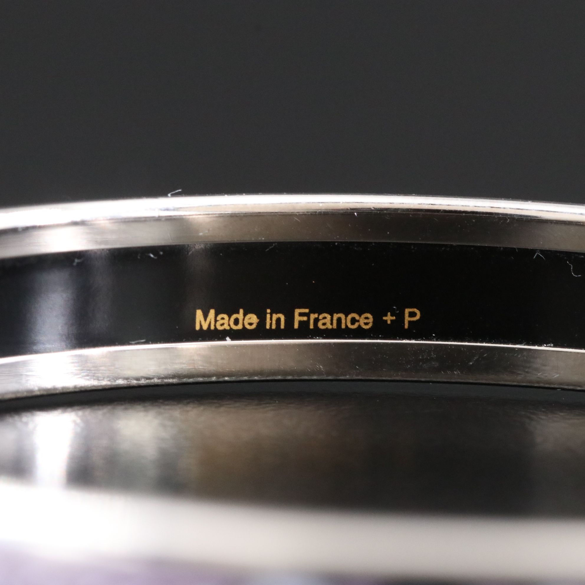 Hermès Lavender Motif Narrow Bangle