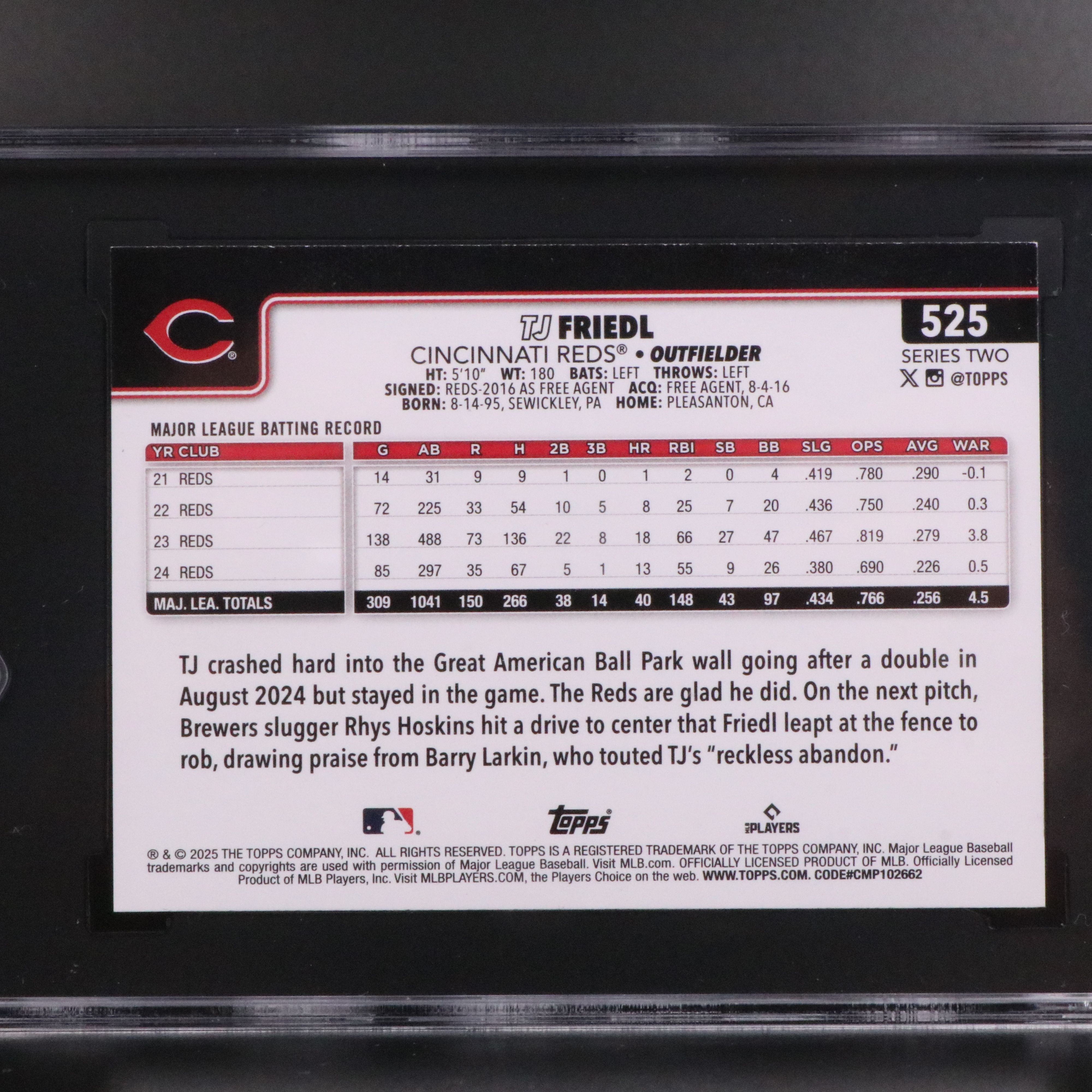 SGC Graded Cincinnati Reds Baseball Cards Featuring Elly De La Cruz and More