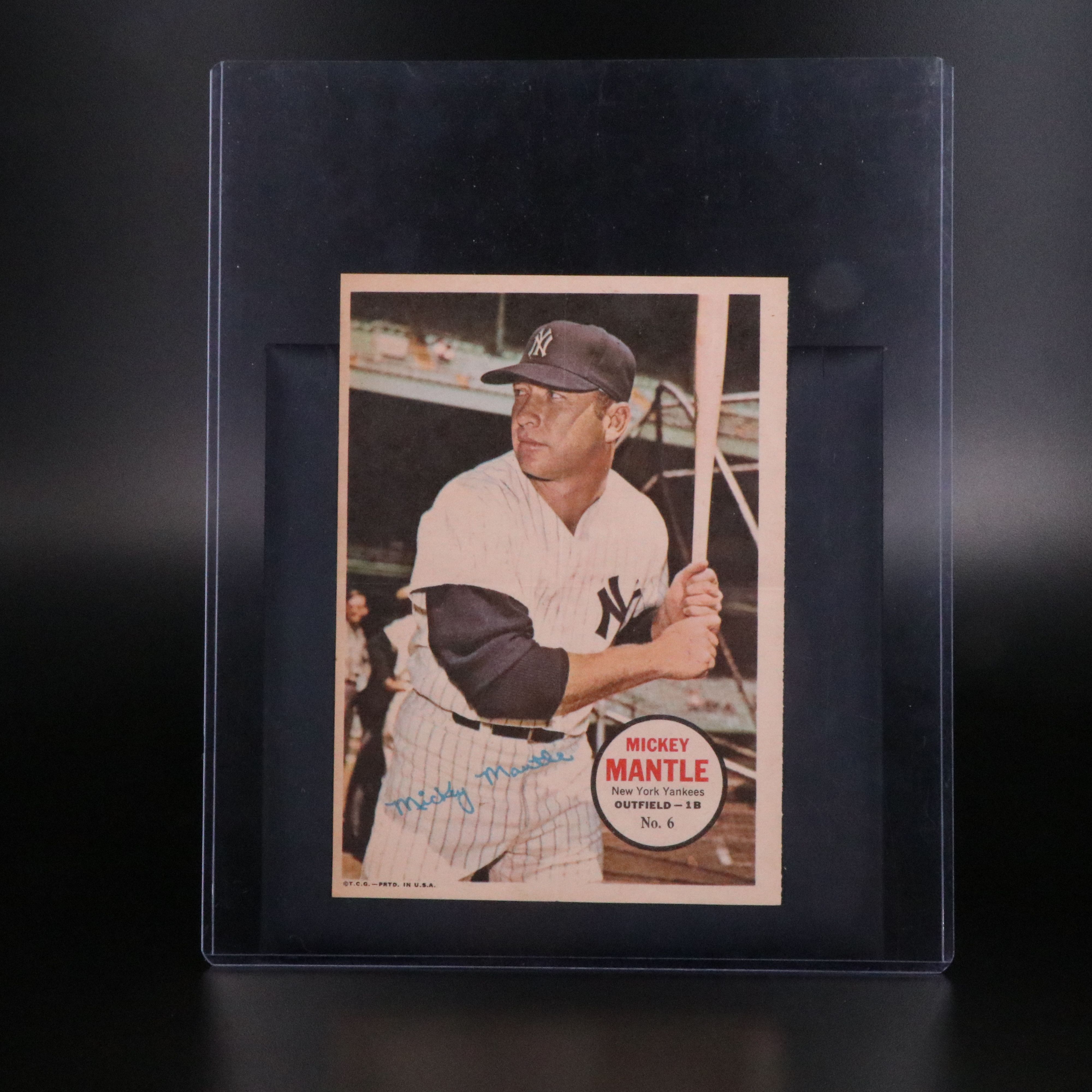 1967 Topps Mickey Mantle New York Yankees Baseball Poster Insert