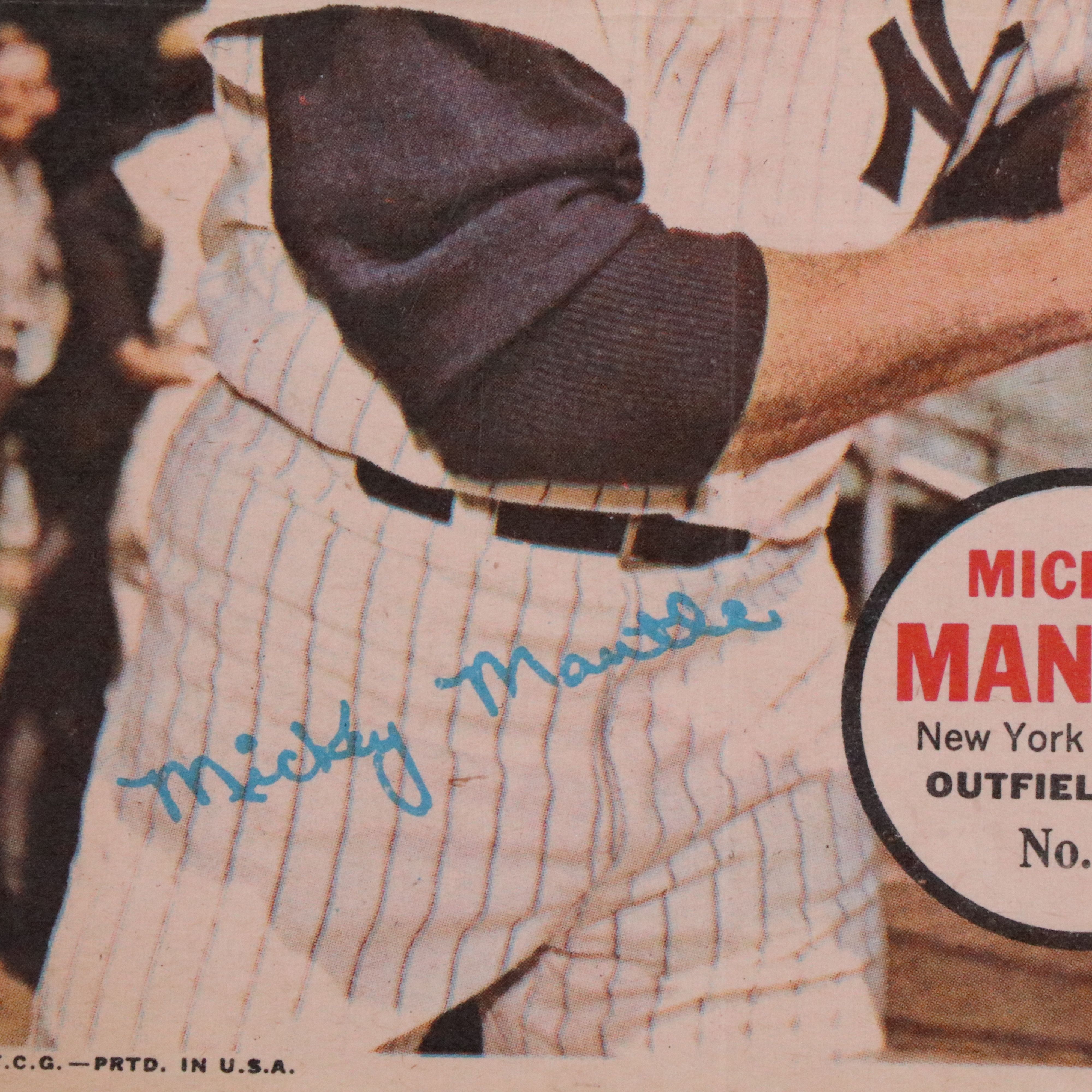 1967 Topps Mickey Mantle New York Yankees Baseball Poster Insert
