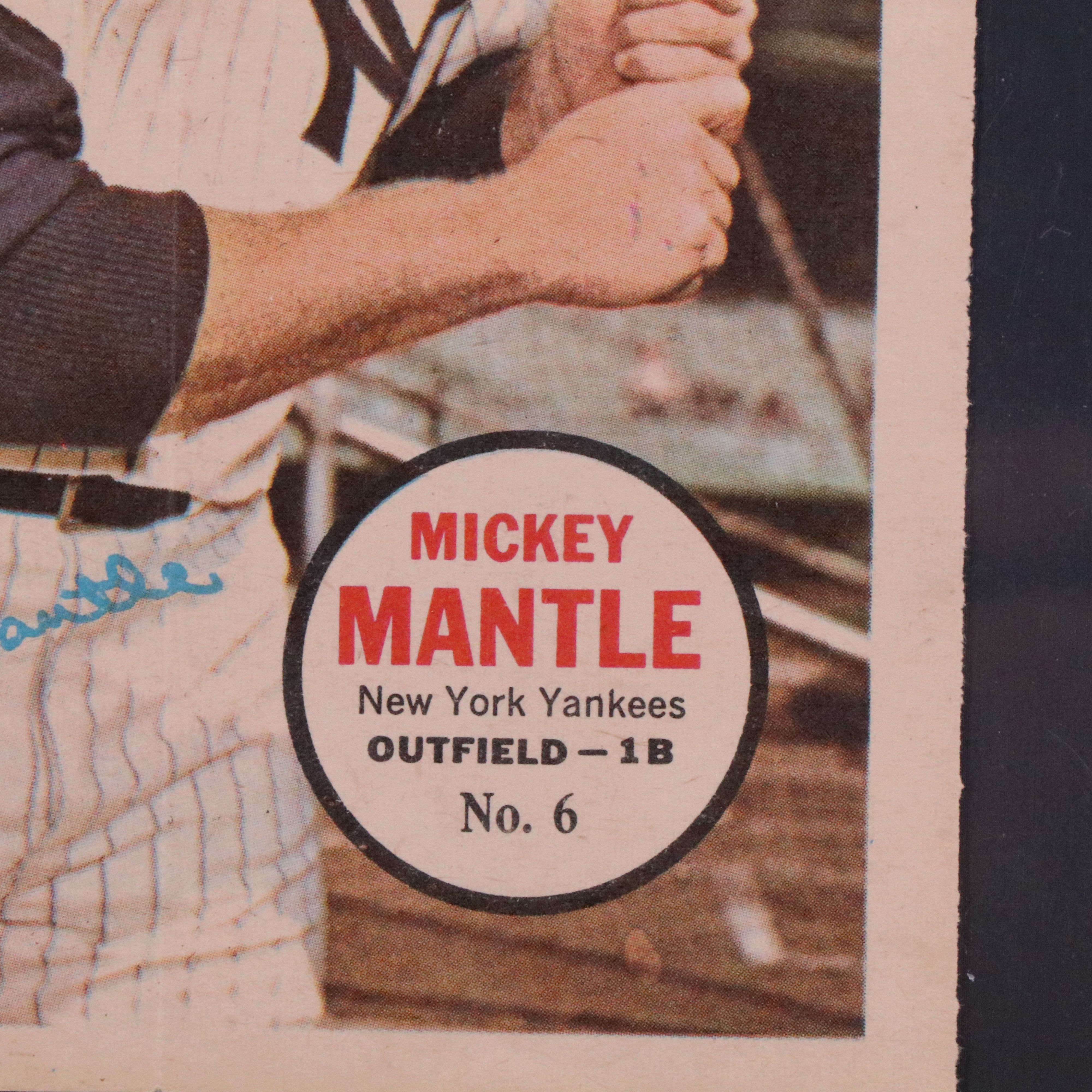 1967 Topps Mickey Mantle New York Yankees Baseball Poster Insert