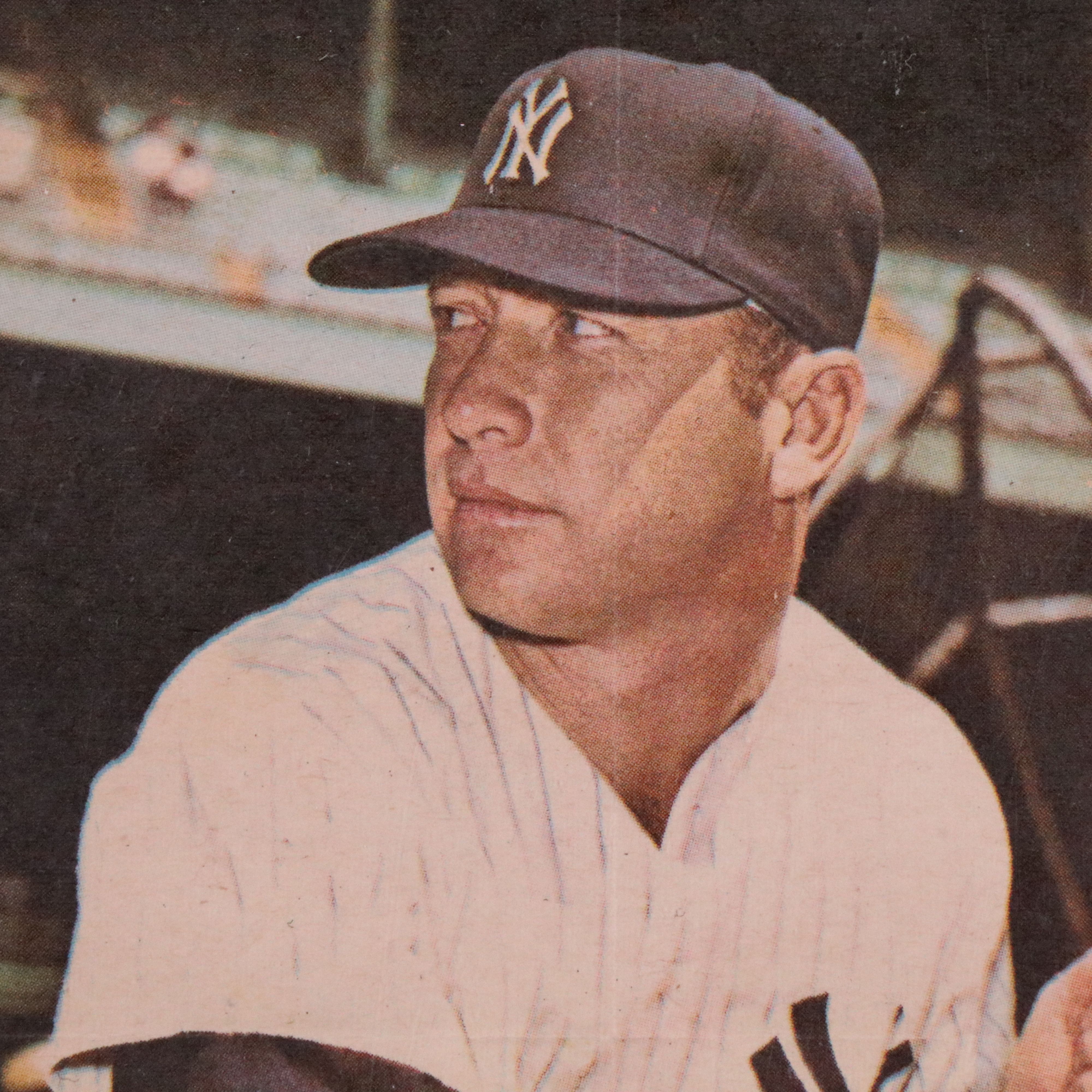 1967 Topps Mickey Mantle New York Yankees Baseball Poster Insert
