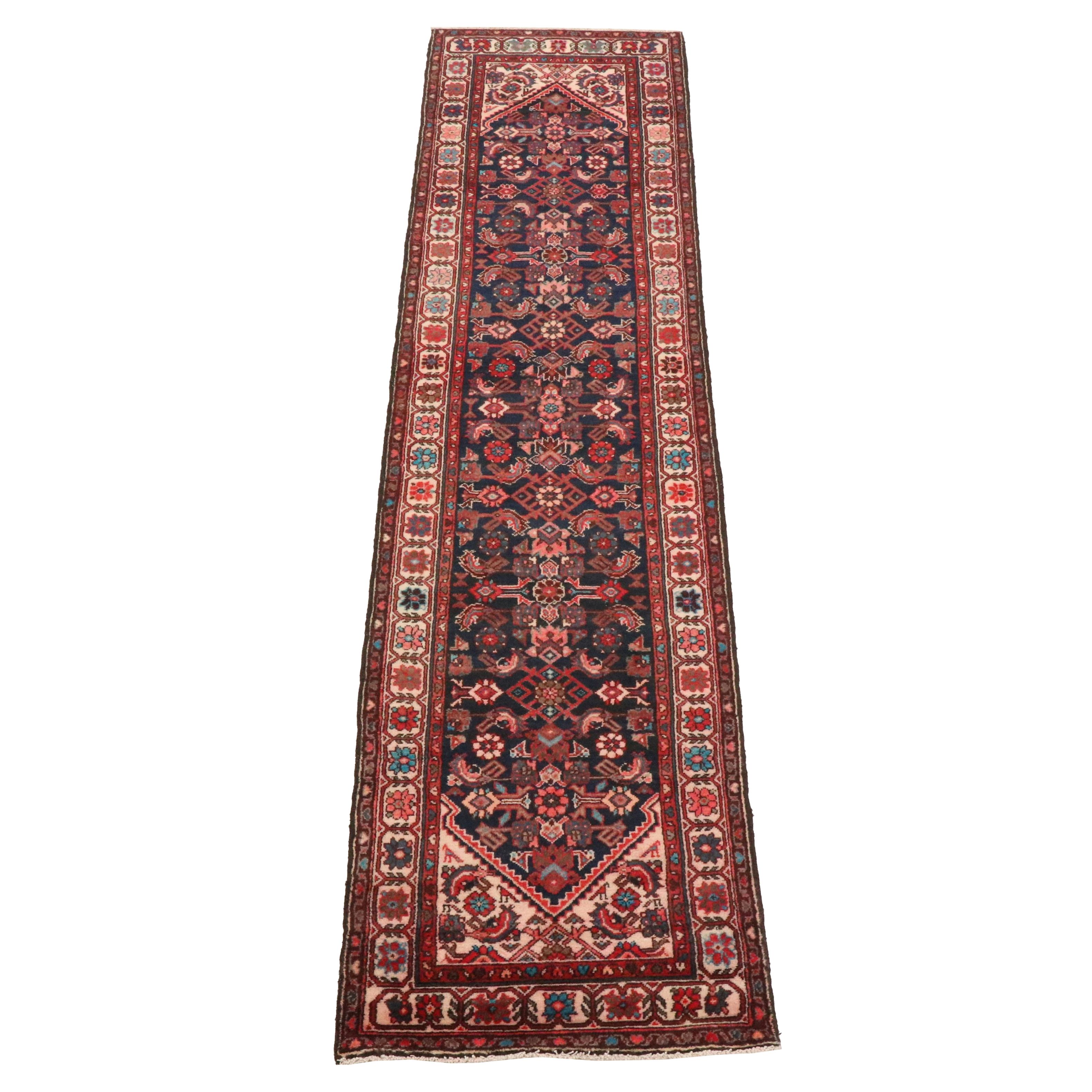 3'2 x 13'3 Hand-Knotted Persian Hamadan Veramin Long Rug