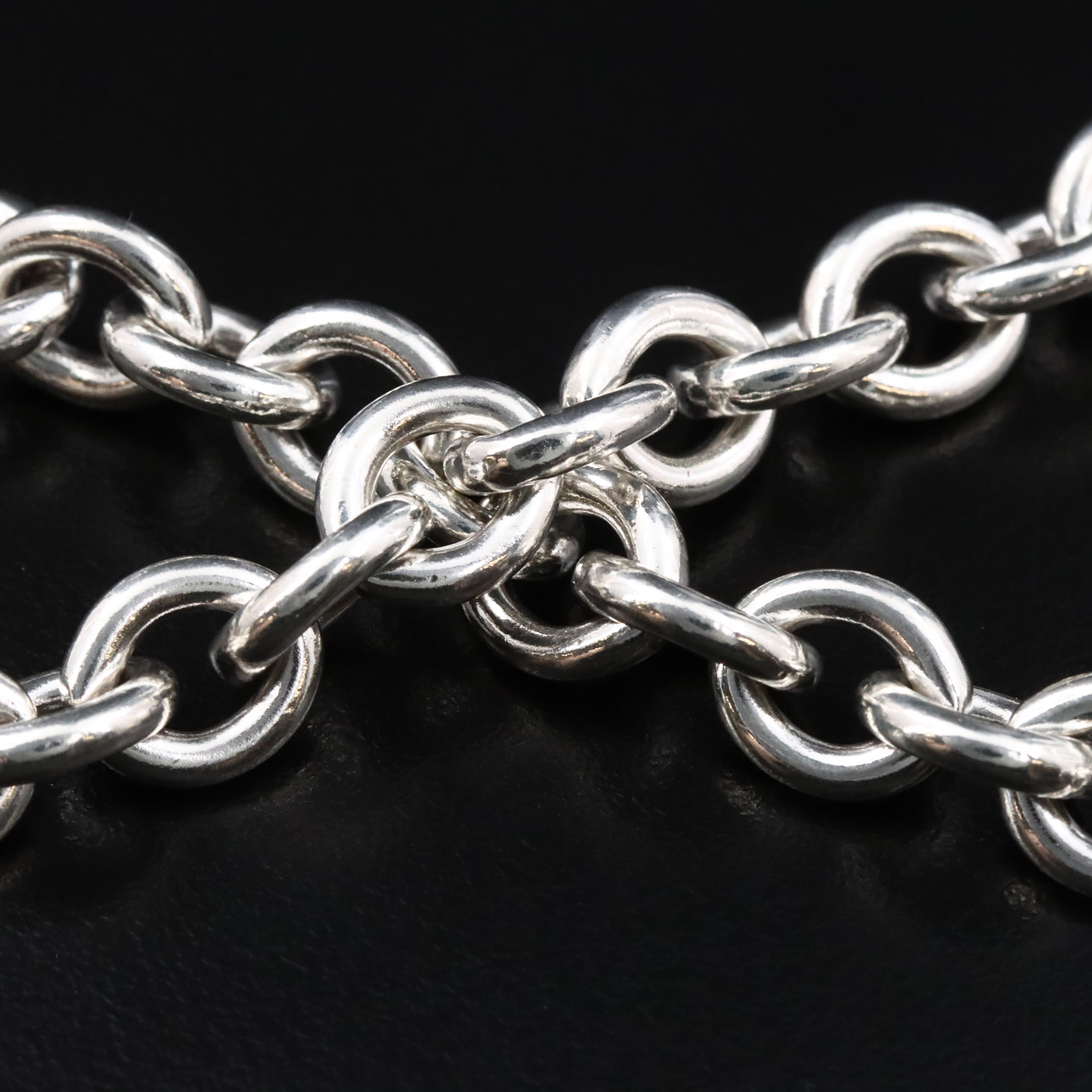 Tiffany & Co. Return to Tiffany Sterling Oval Tag Collar Necklace