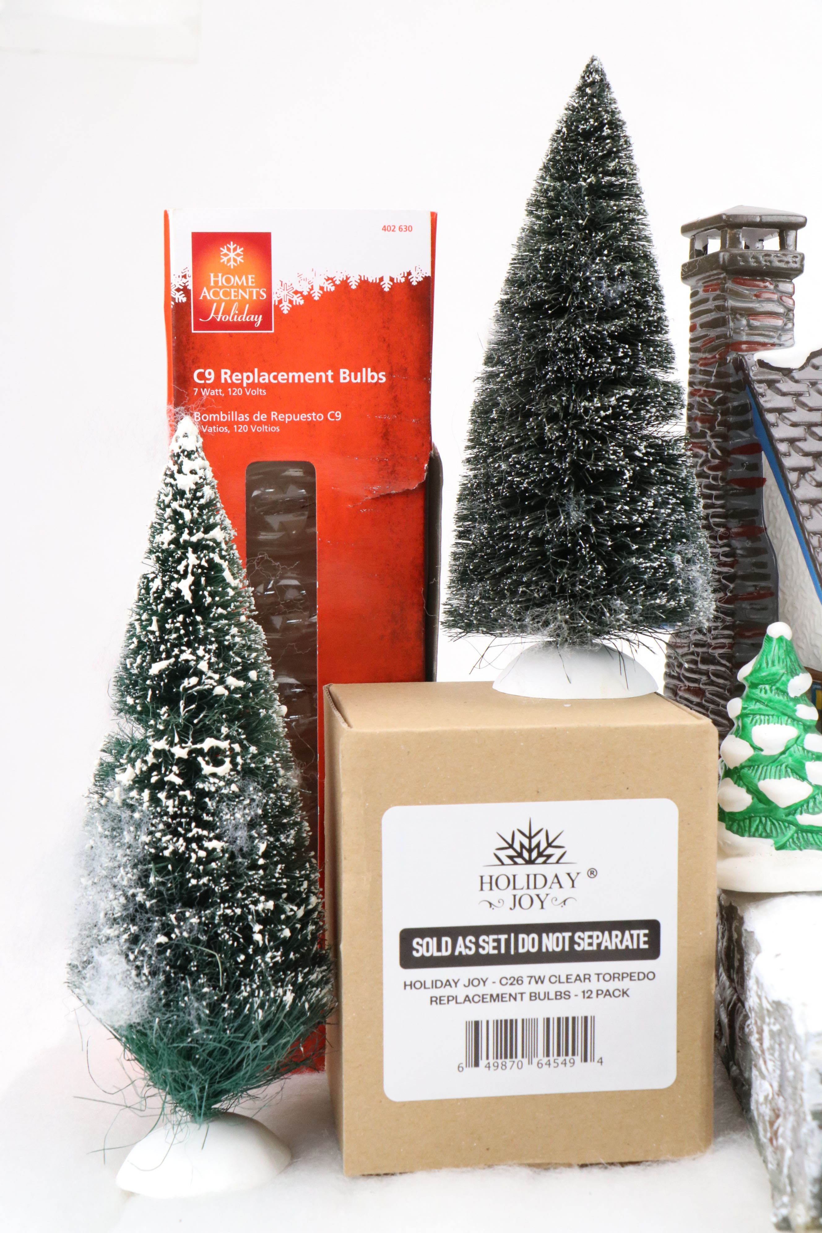 Department 56 "Snow Village" with Other Christmas Village Décor