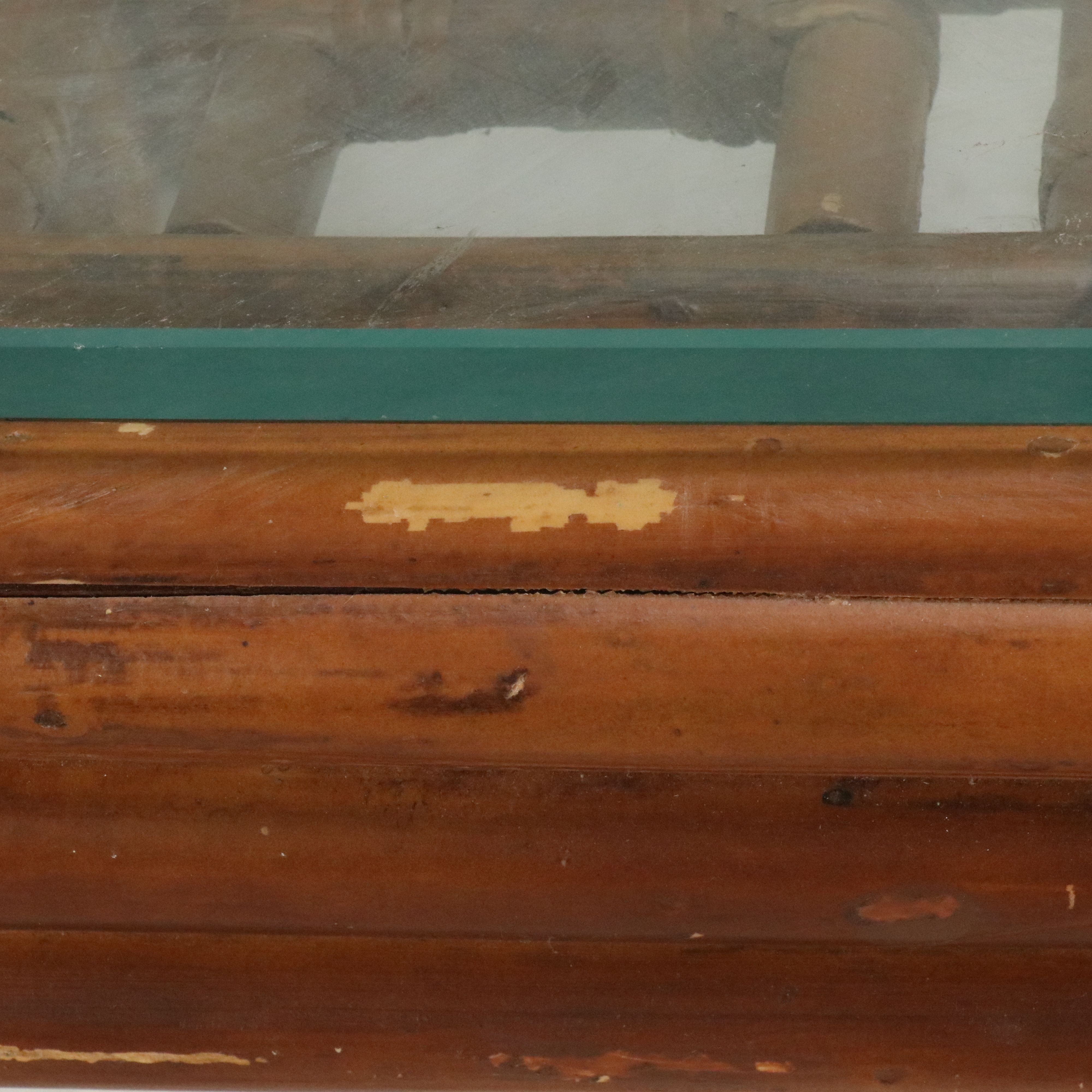 Bamboo Turned Glass-Top Dining Table