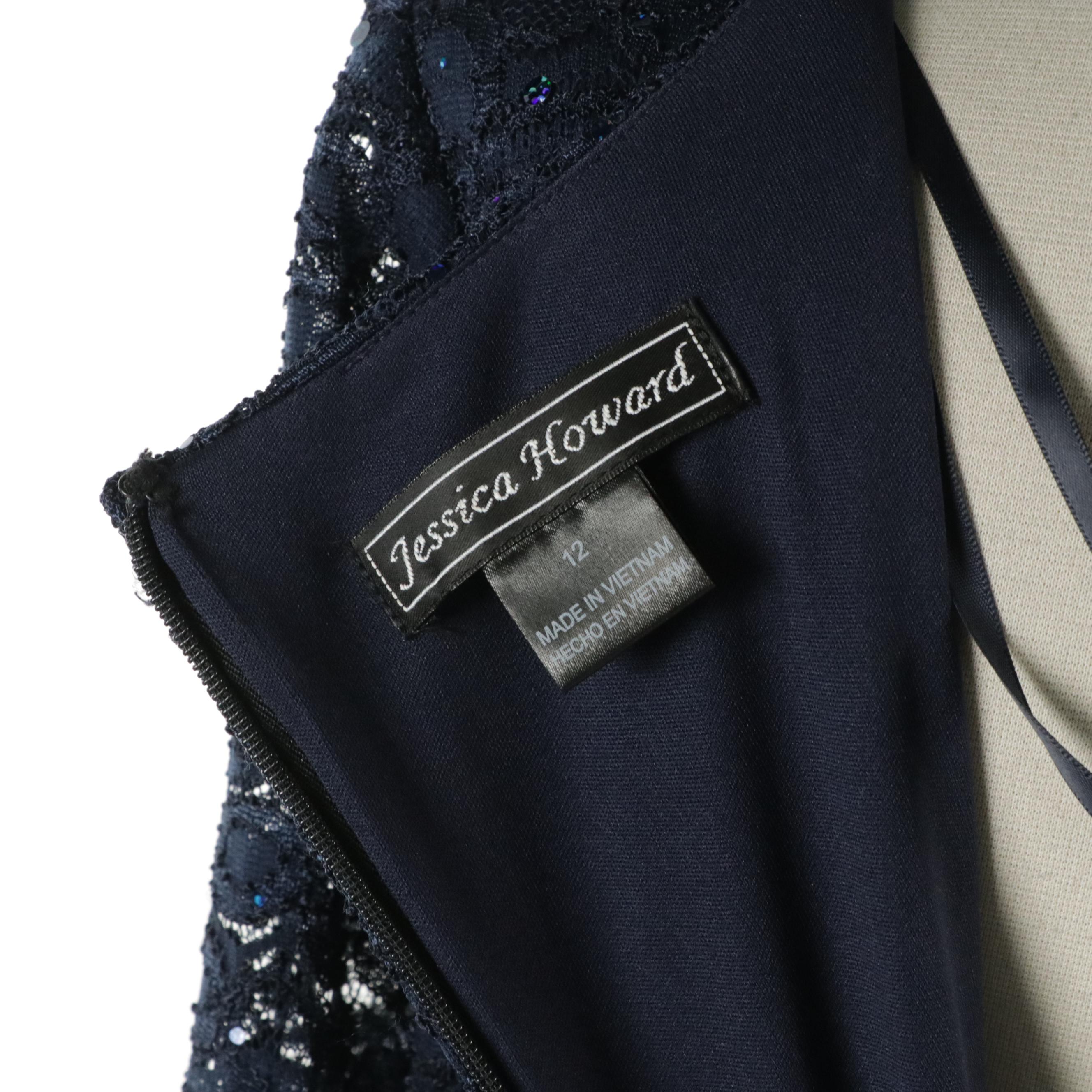 Jessica Howard Embellished Pleated Gown and George F. Couture Vintage Gown