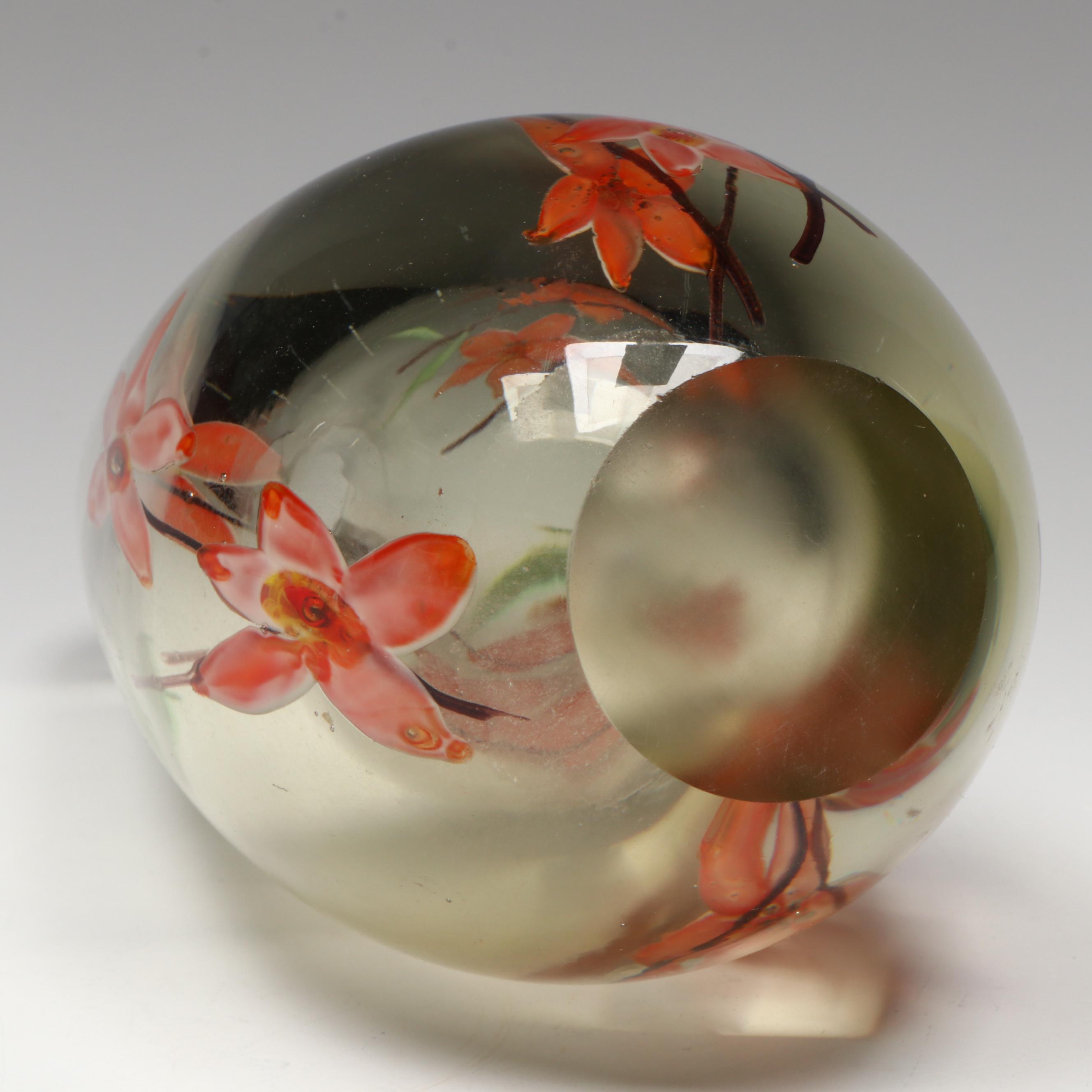 Floral Art Glass Vase