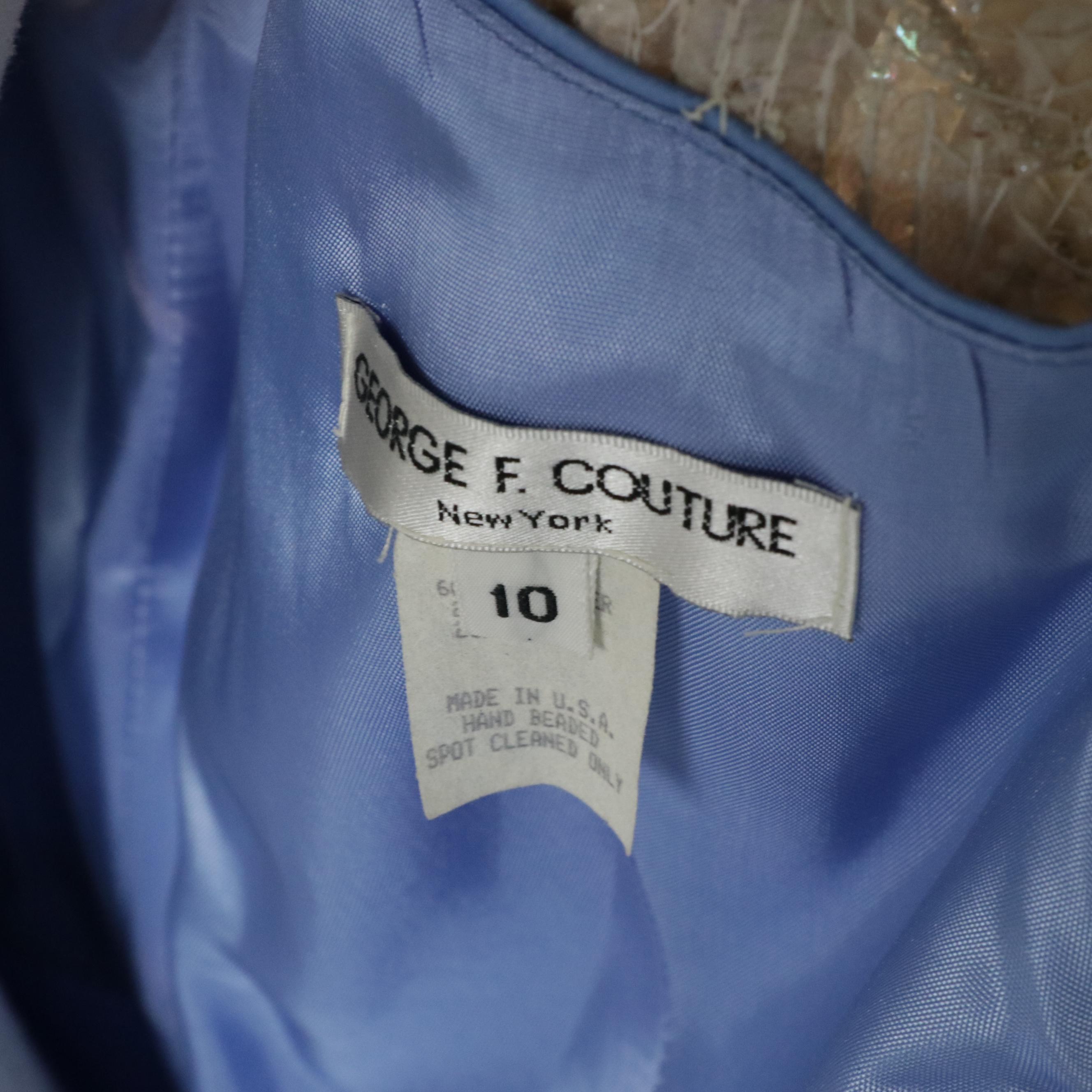 Jessica Howard Embellished Pleated Gown and George F. Couture Vintage Gown