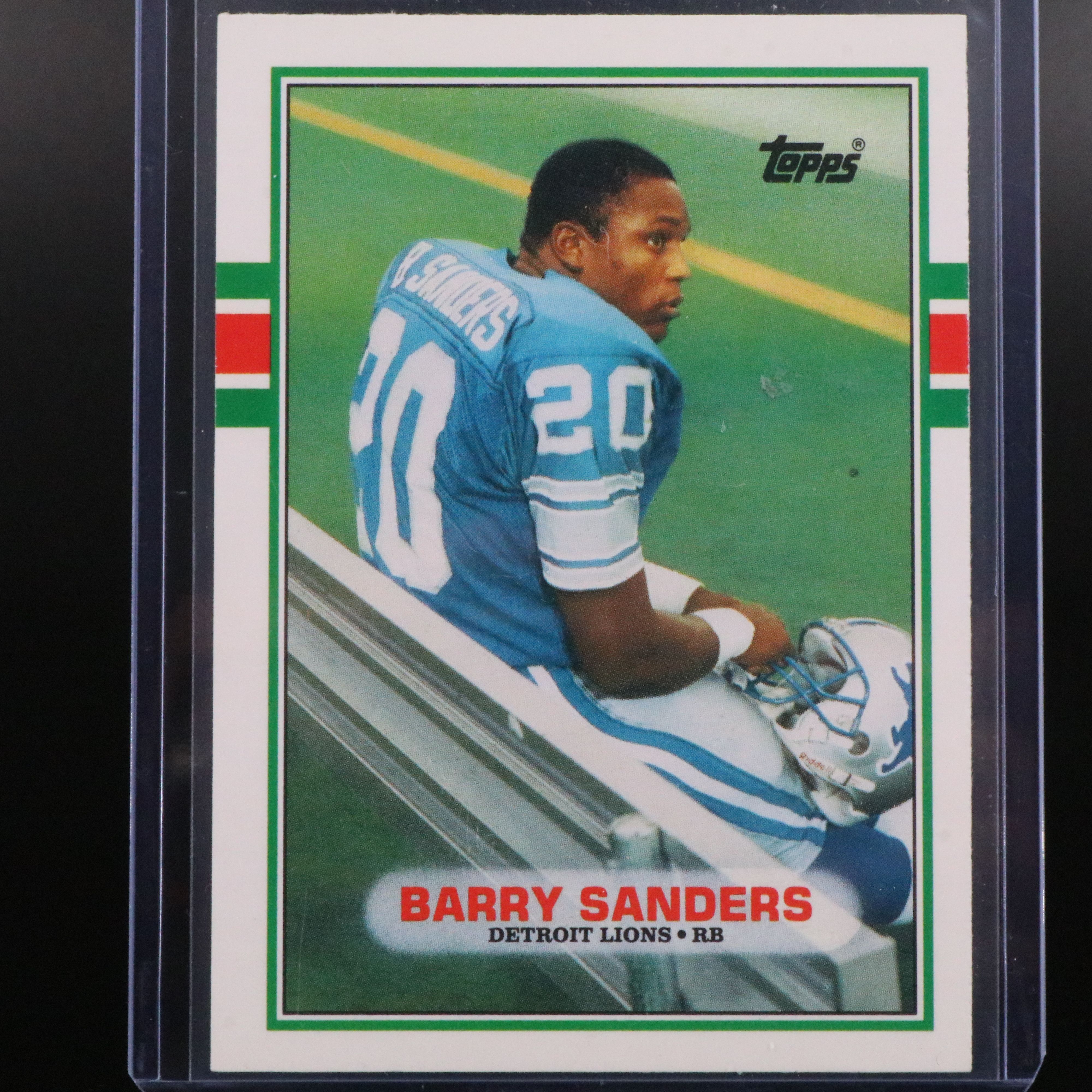 1989 Topps Traded Barry Sanders Detroit Lions Rookie Football Card