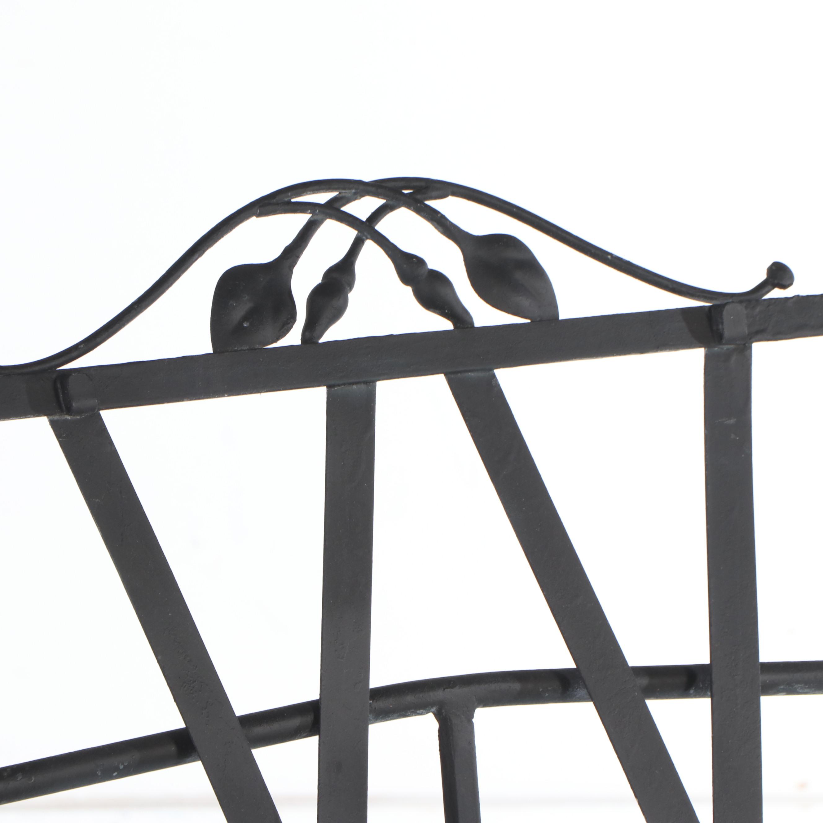 Wrought Iron Chaise Lounge and Matching Side Table