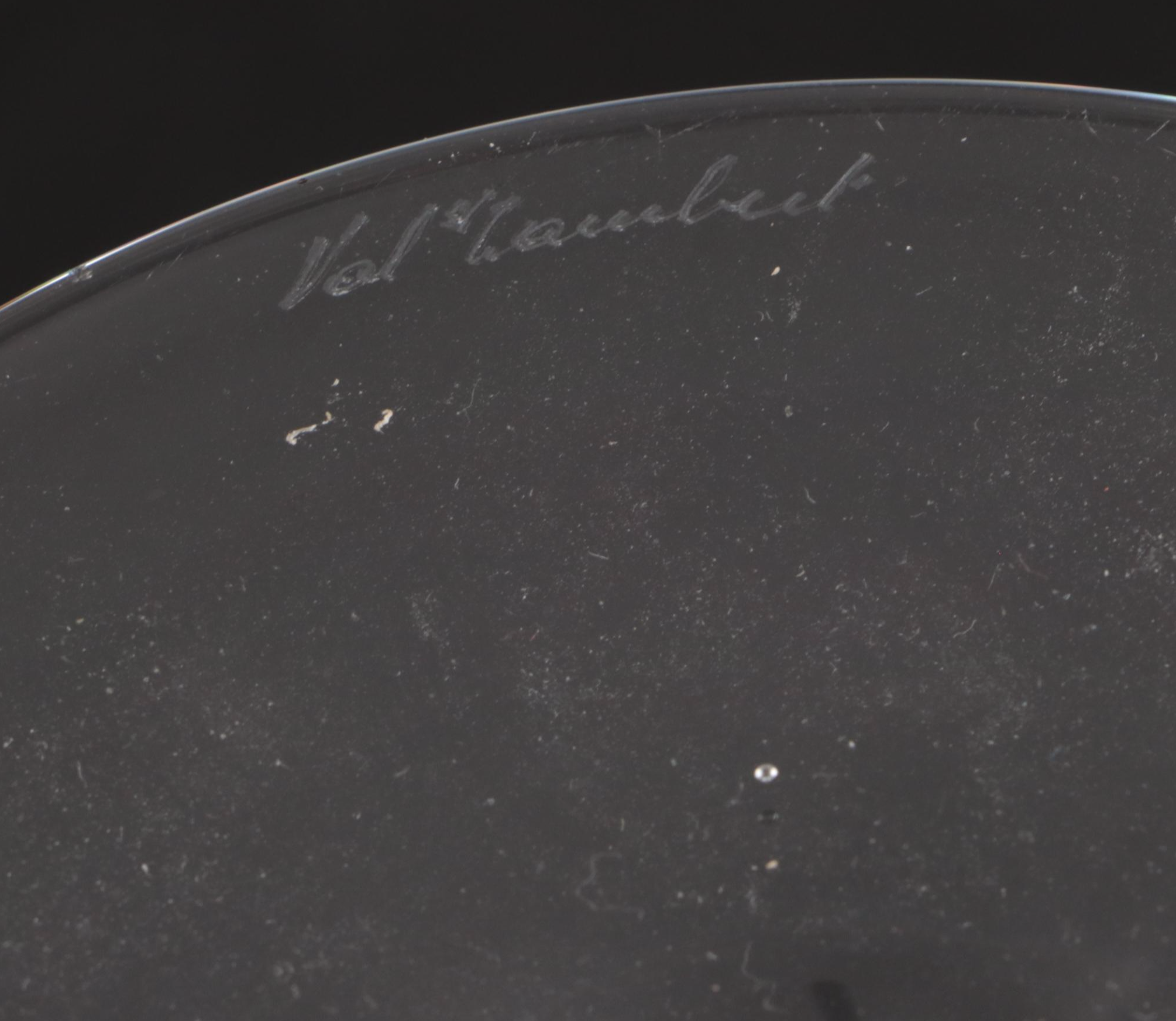 Baccarat Crystal Box and Val St. Lambert Crystal Candy Dish