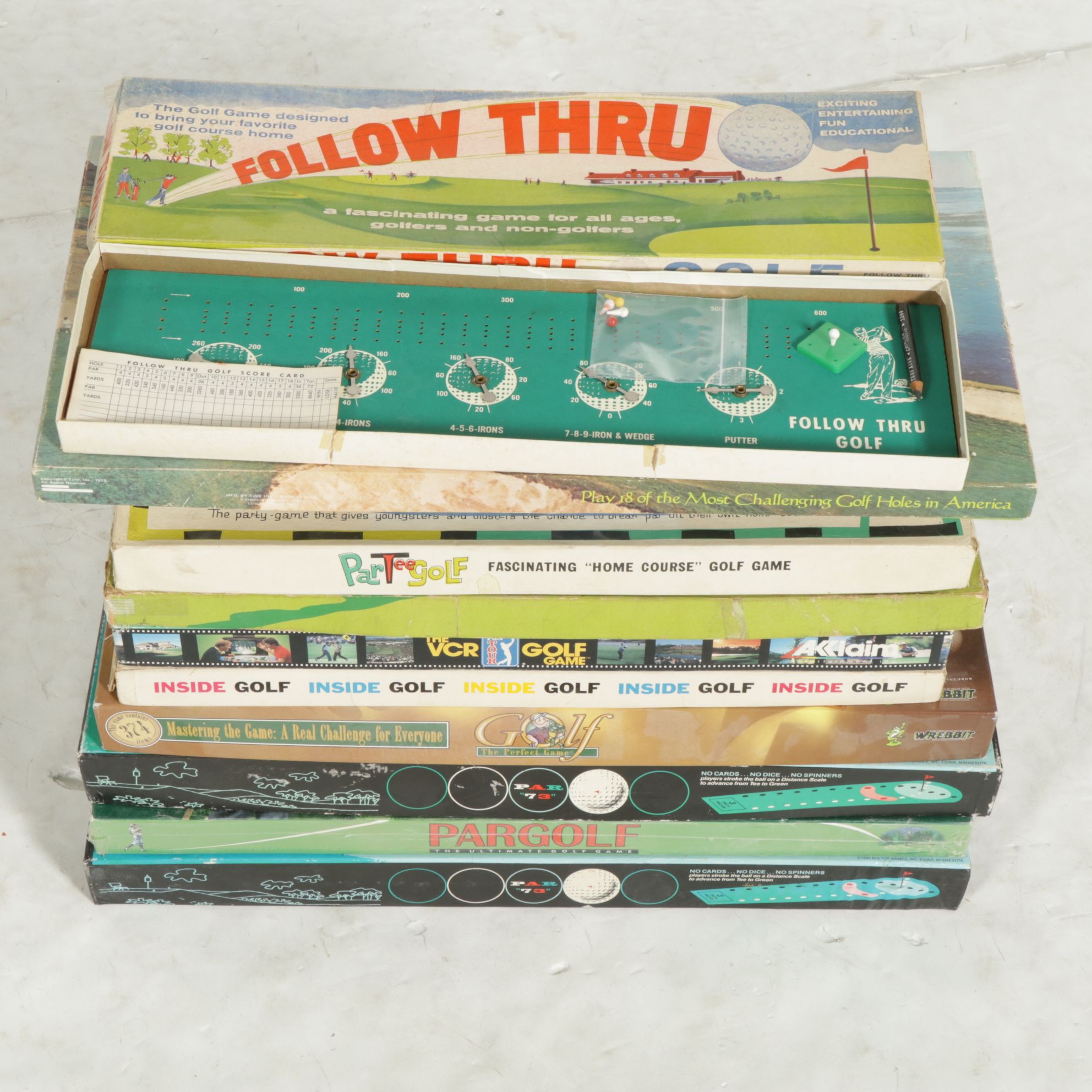 "The VCR Golf Game" and "Par Golf" with More Golf Board Games