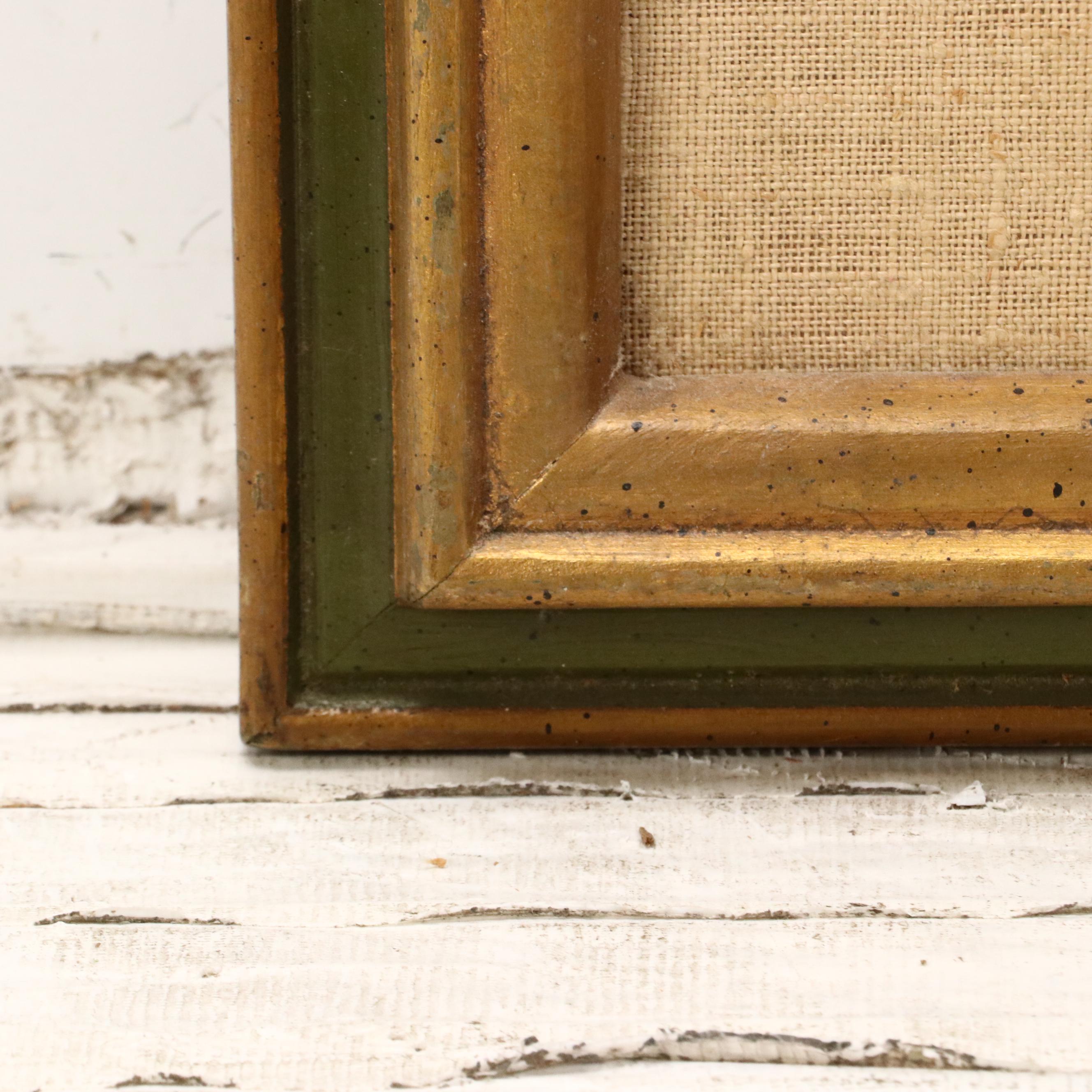 Oil Painting of European Street Scene, Mid-20th Century