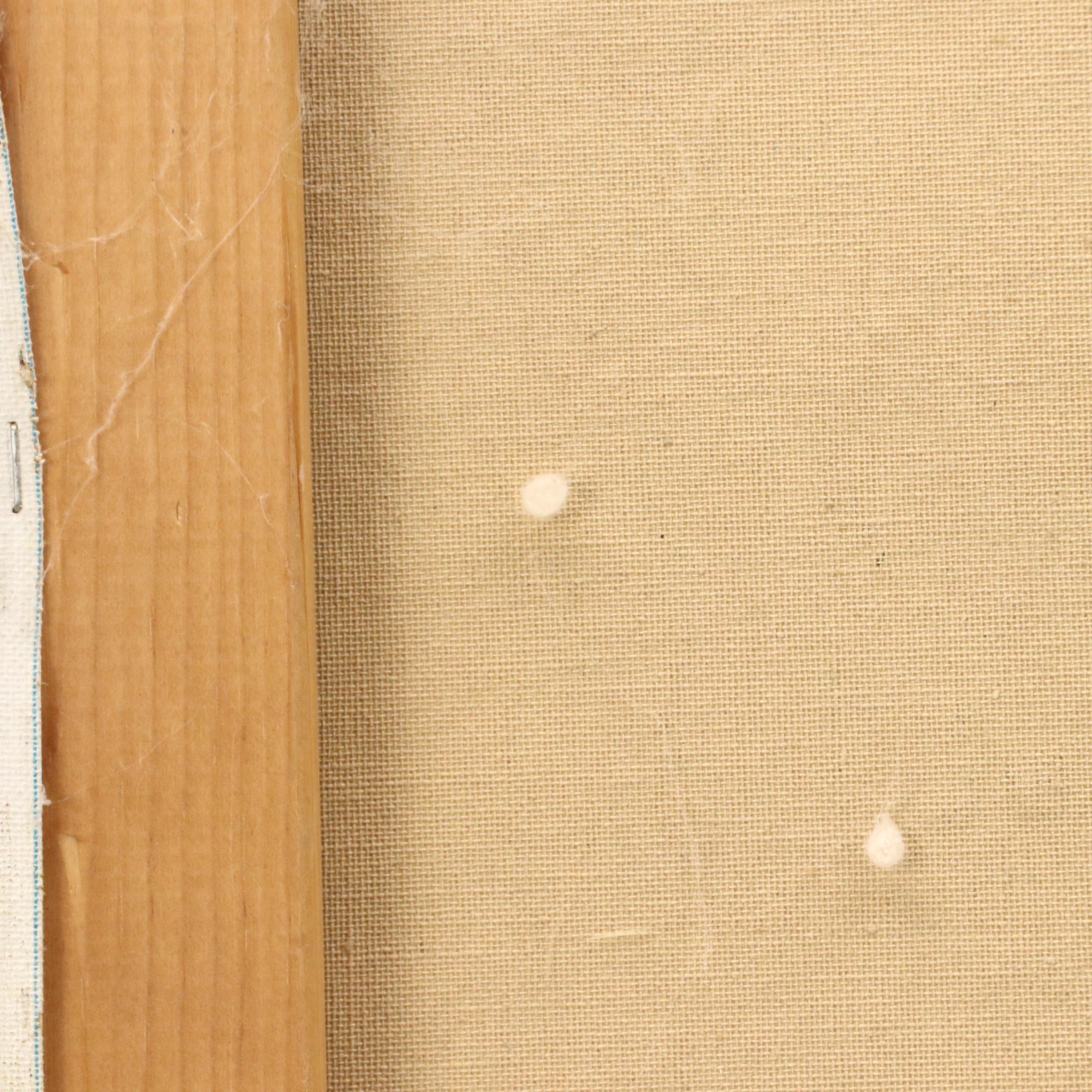 Oil Painting of European Street Scene, Mid-20th Century