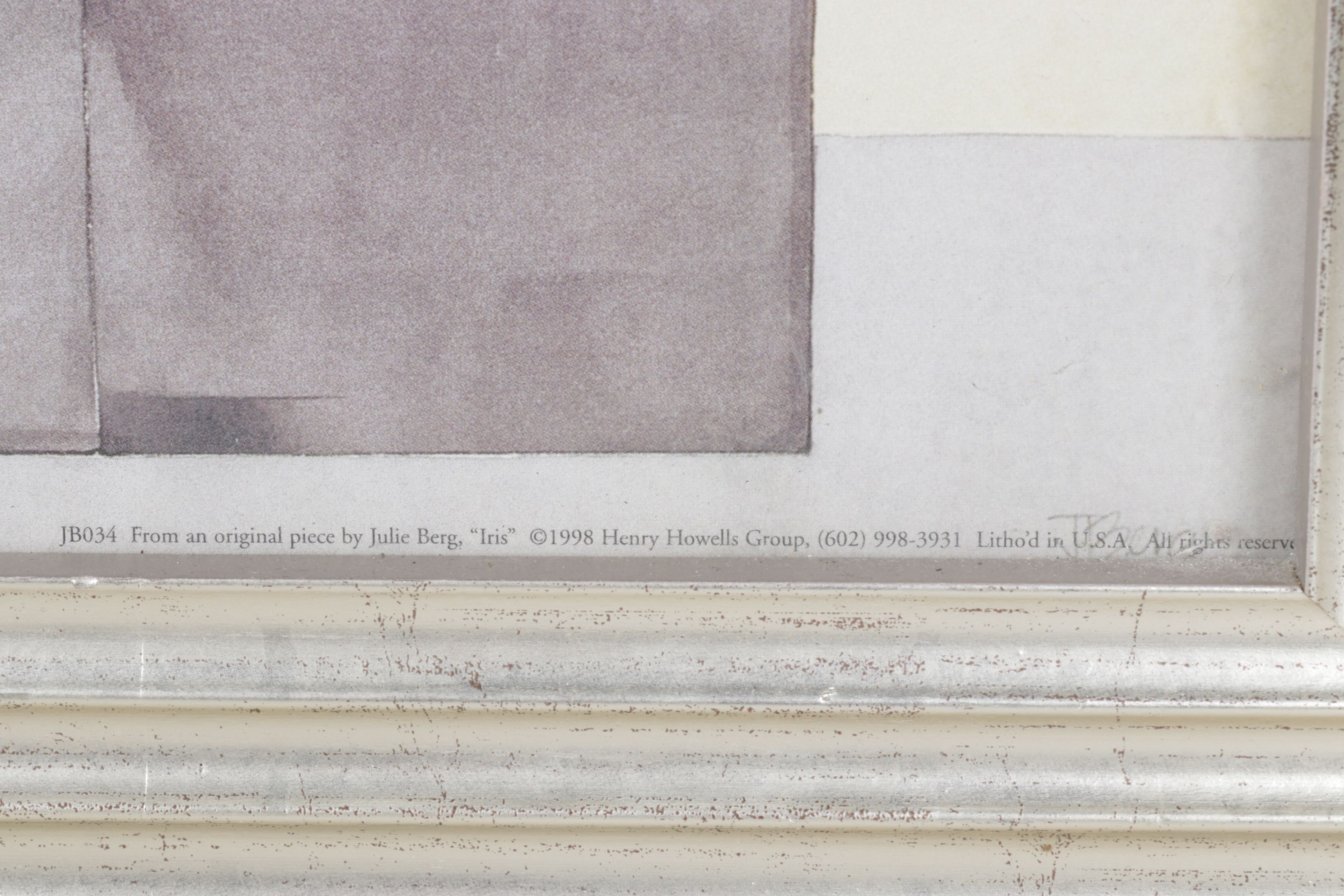 Offset Lithograph After Julie Berg "Iris", 1998