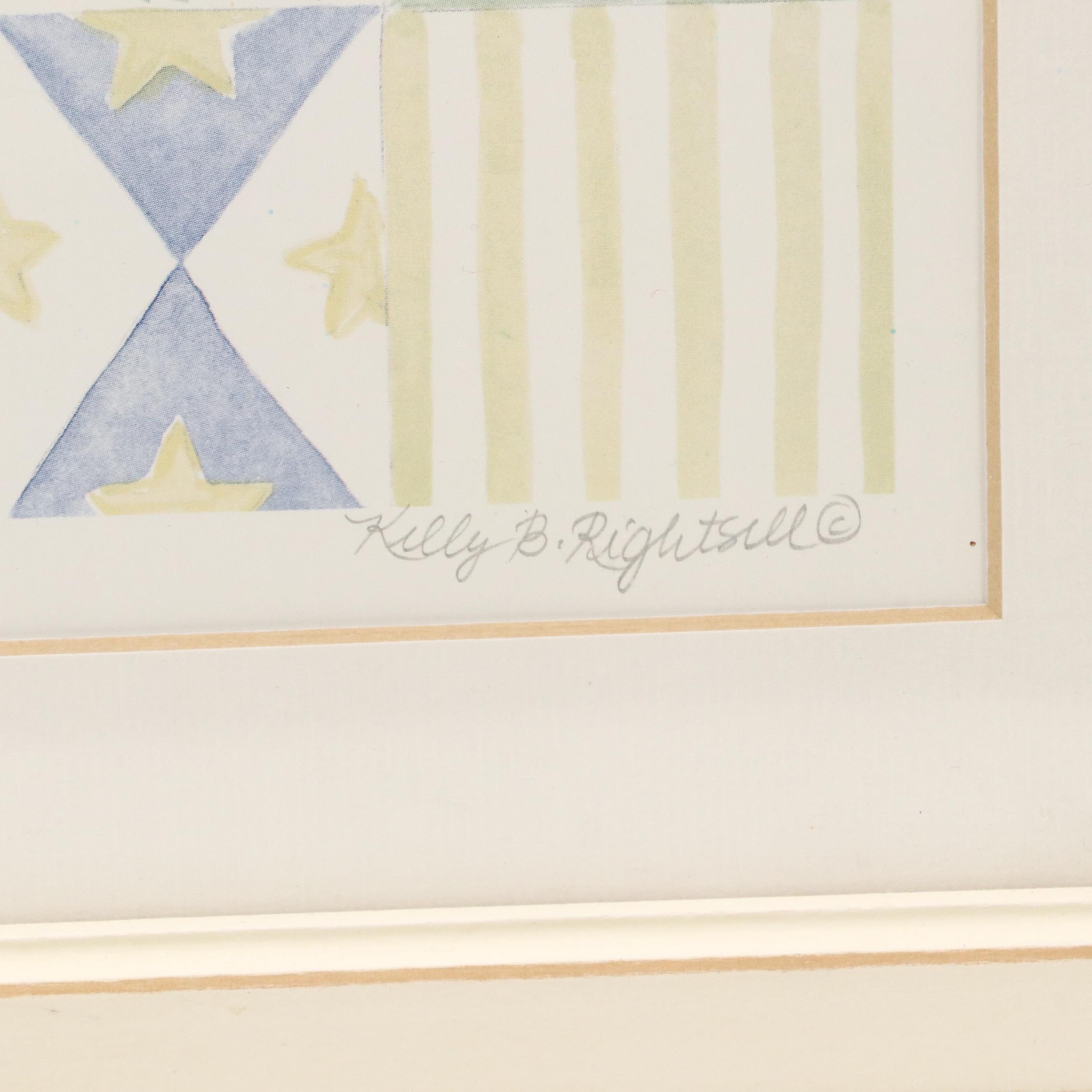 Kelly B. Rightsell Offset Lithographs of Anthropomorphic Rabbits