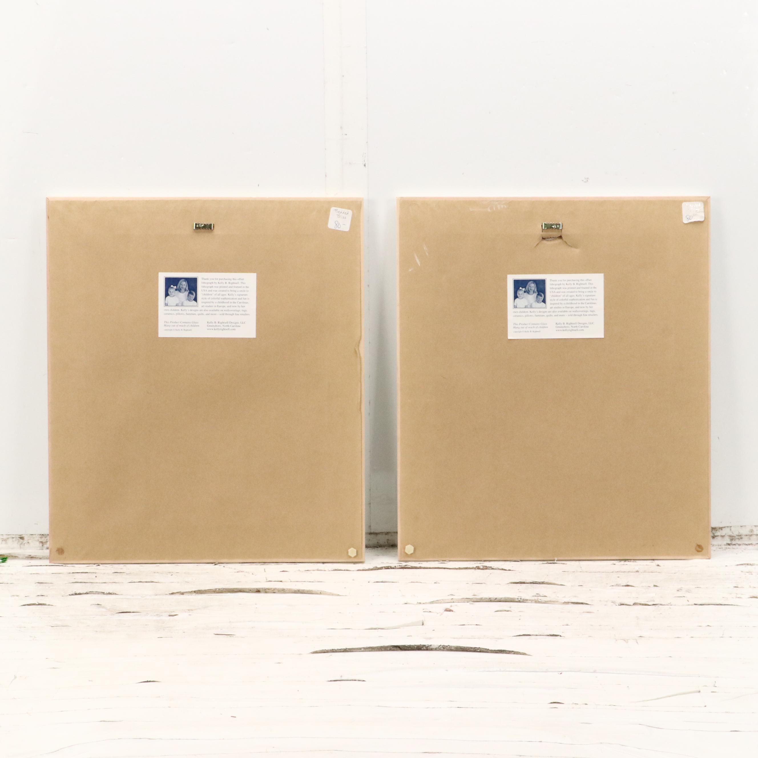 Kelly B. Rightsell Offset Lithographs of Anthropomorphic Rabbits