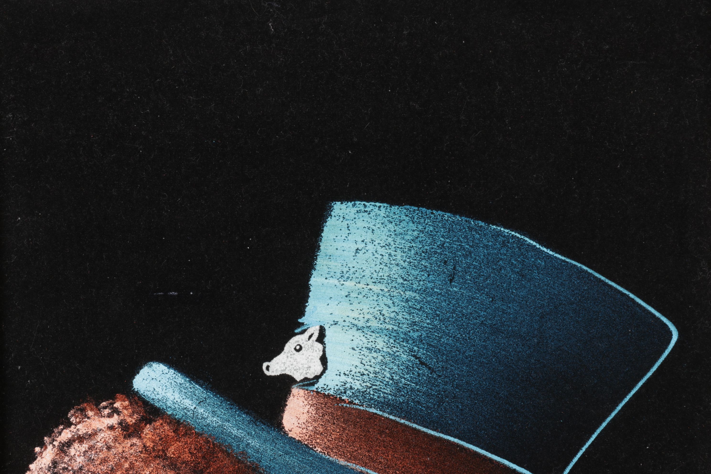 Acrylic Clown Portrait on Black Velvet