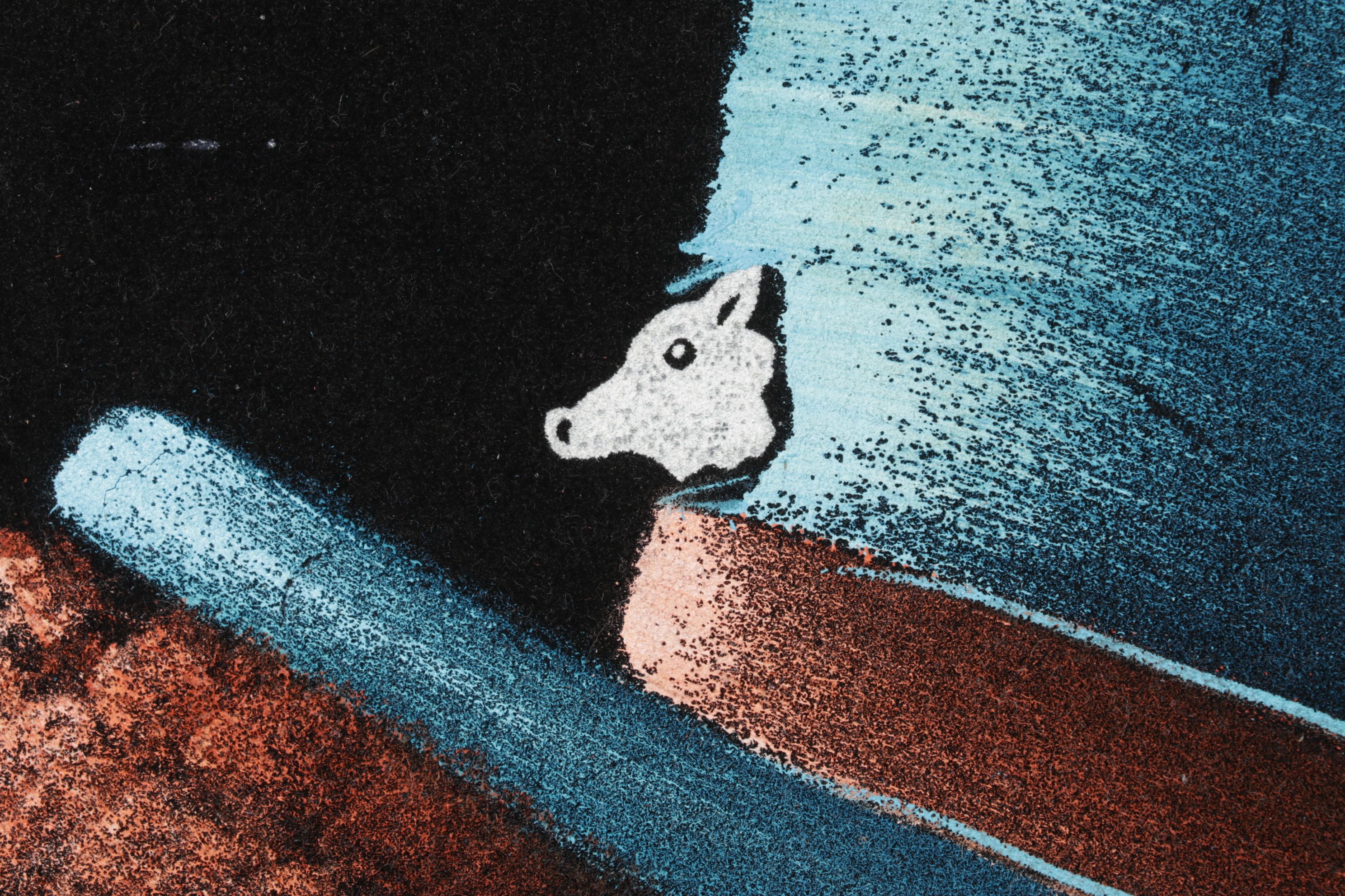 Acrylic Clown Portrait on Black Velvet