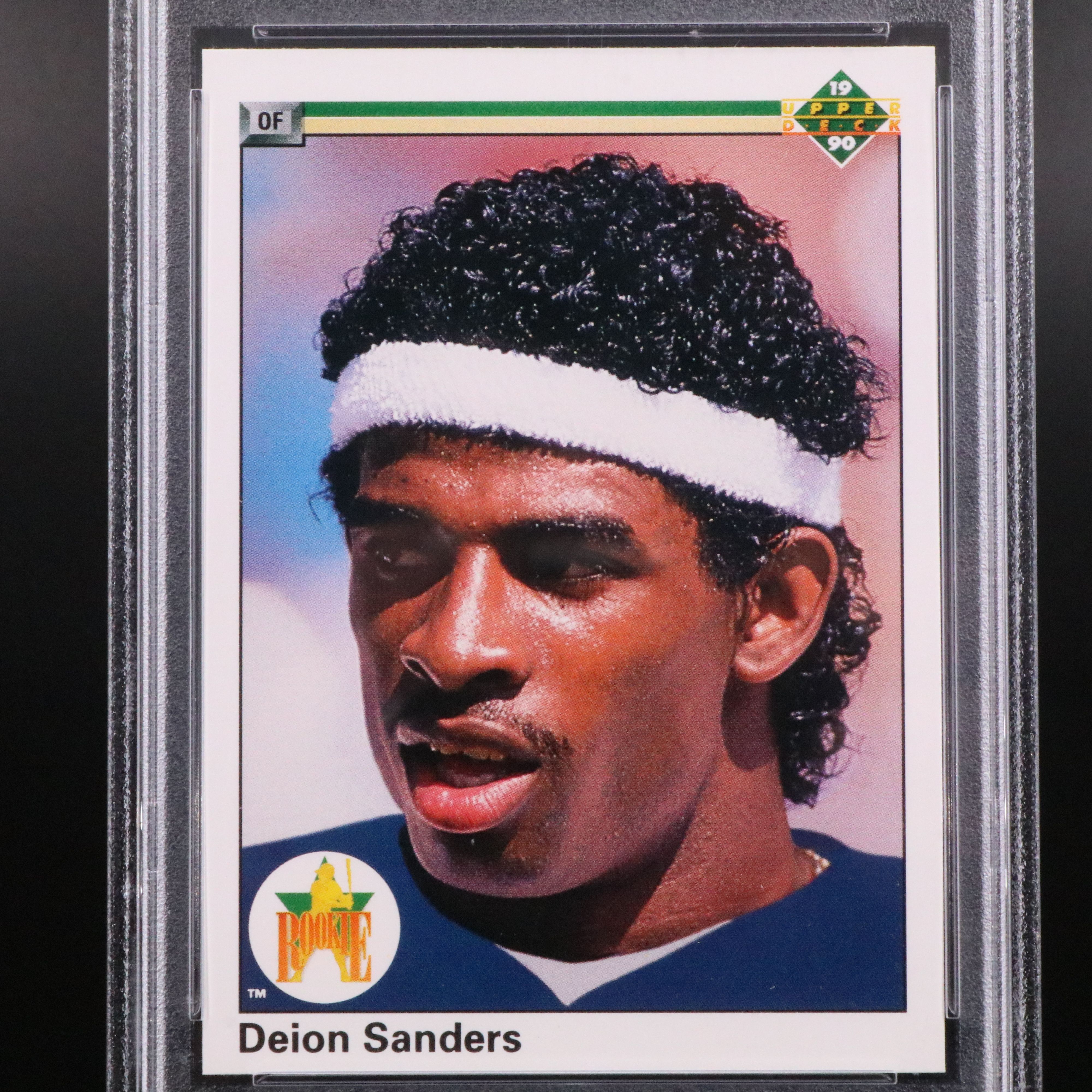 1990 Upper Deck Deion Sanders New York Yankees Star Rookie Card Graded PSA 10
