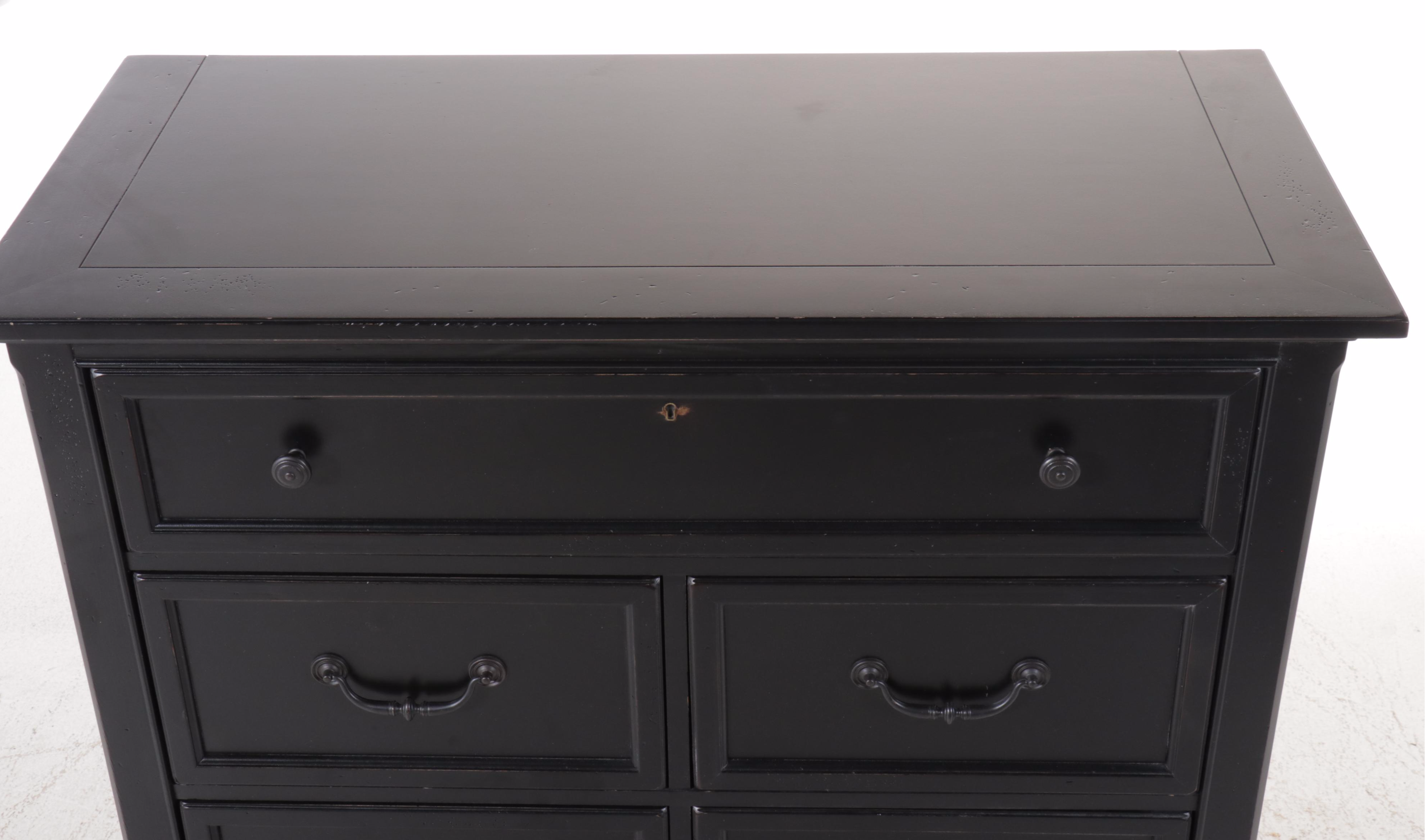 Stanley Furniture Ebonized Wood Chest of Drawers