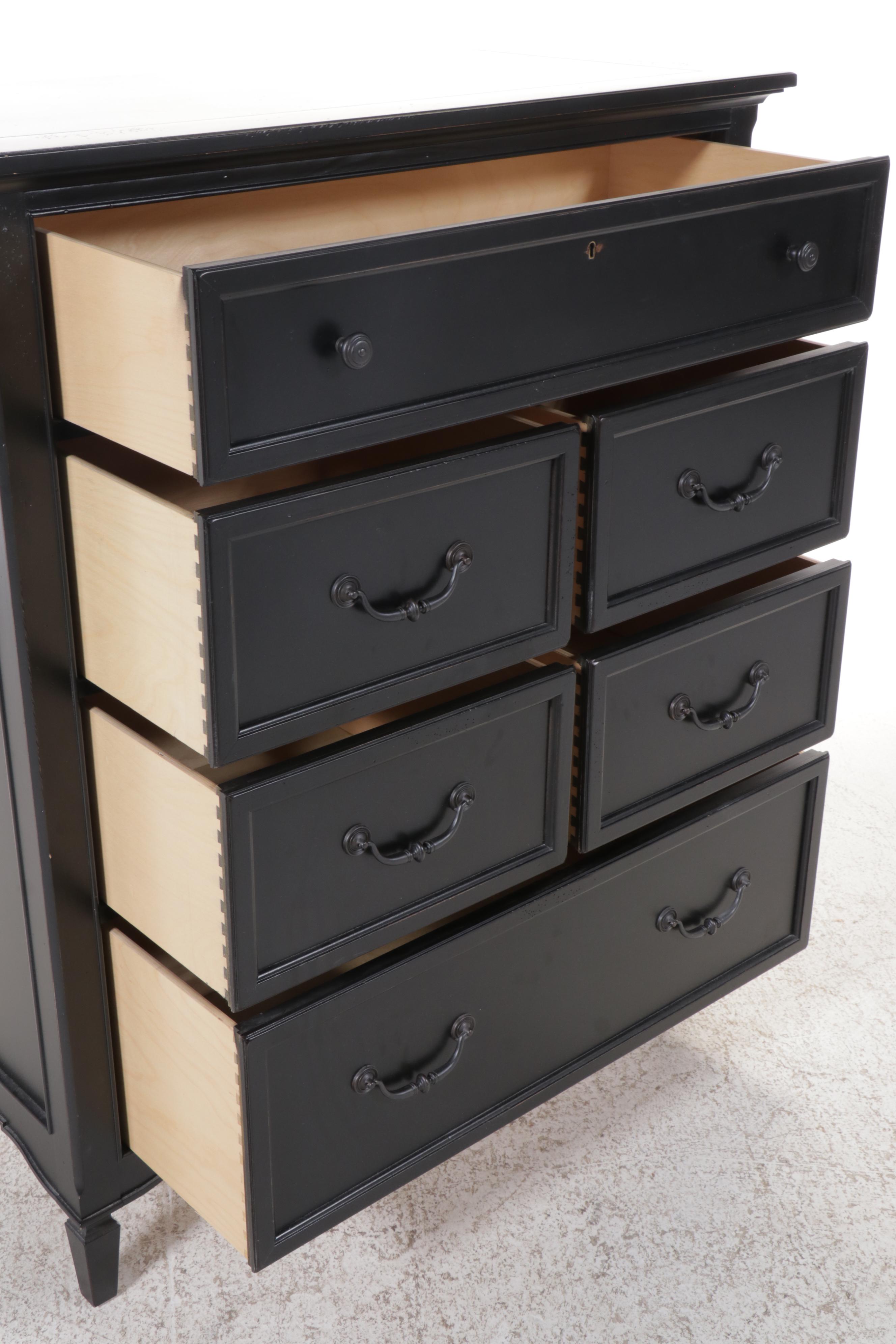 Stanley Furniture Ebonized Wood Chest of Drawers