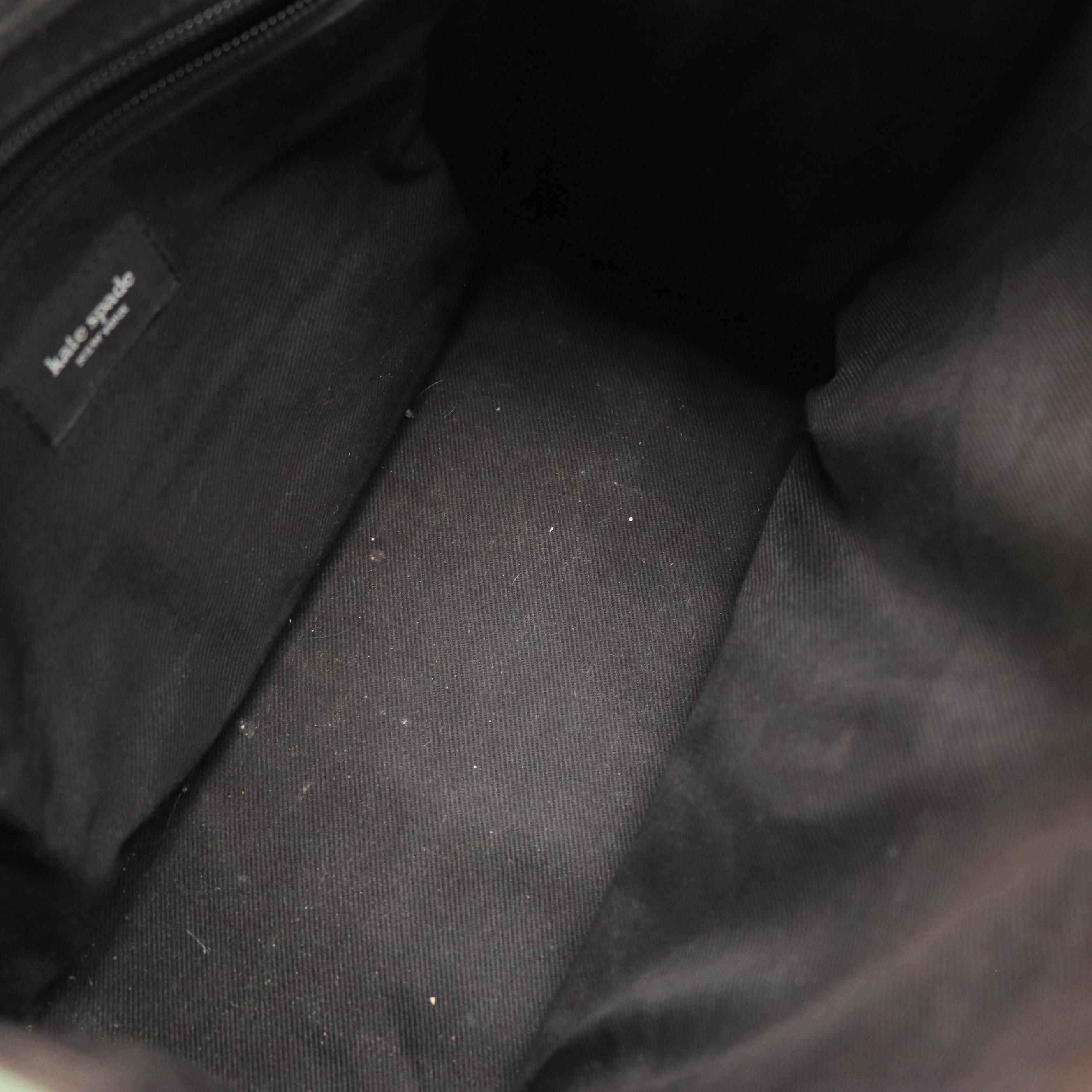 Kate Spade Green Leather Trimmed Hobo Bag, Striped Dome and Green Shoulder Tote