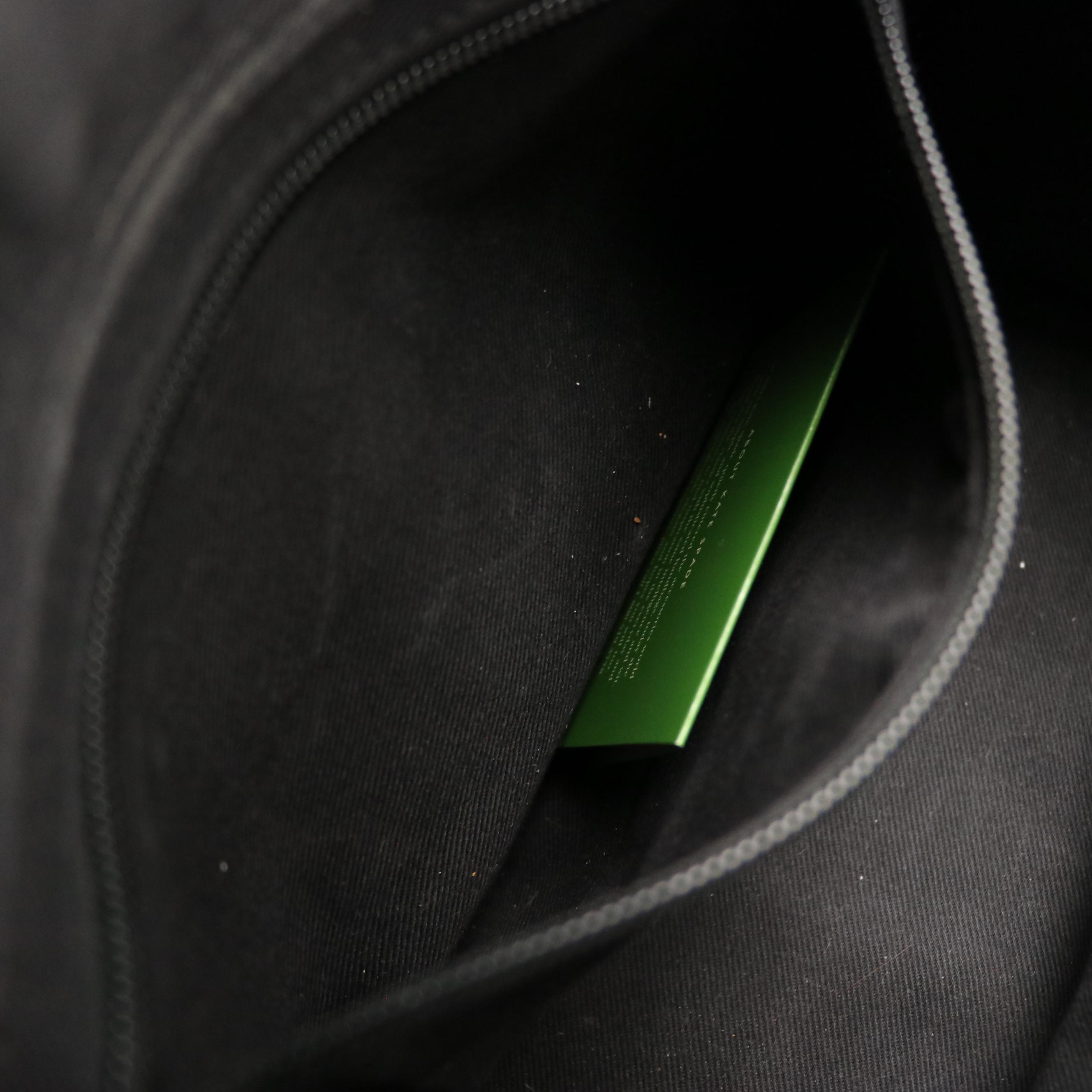 Kate Spade Green Leather Trimmed Hobo Bag, Striped Dome and Green Shoulder Tote