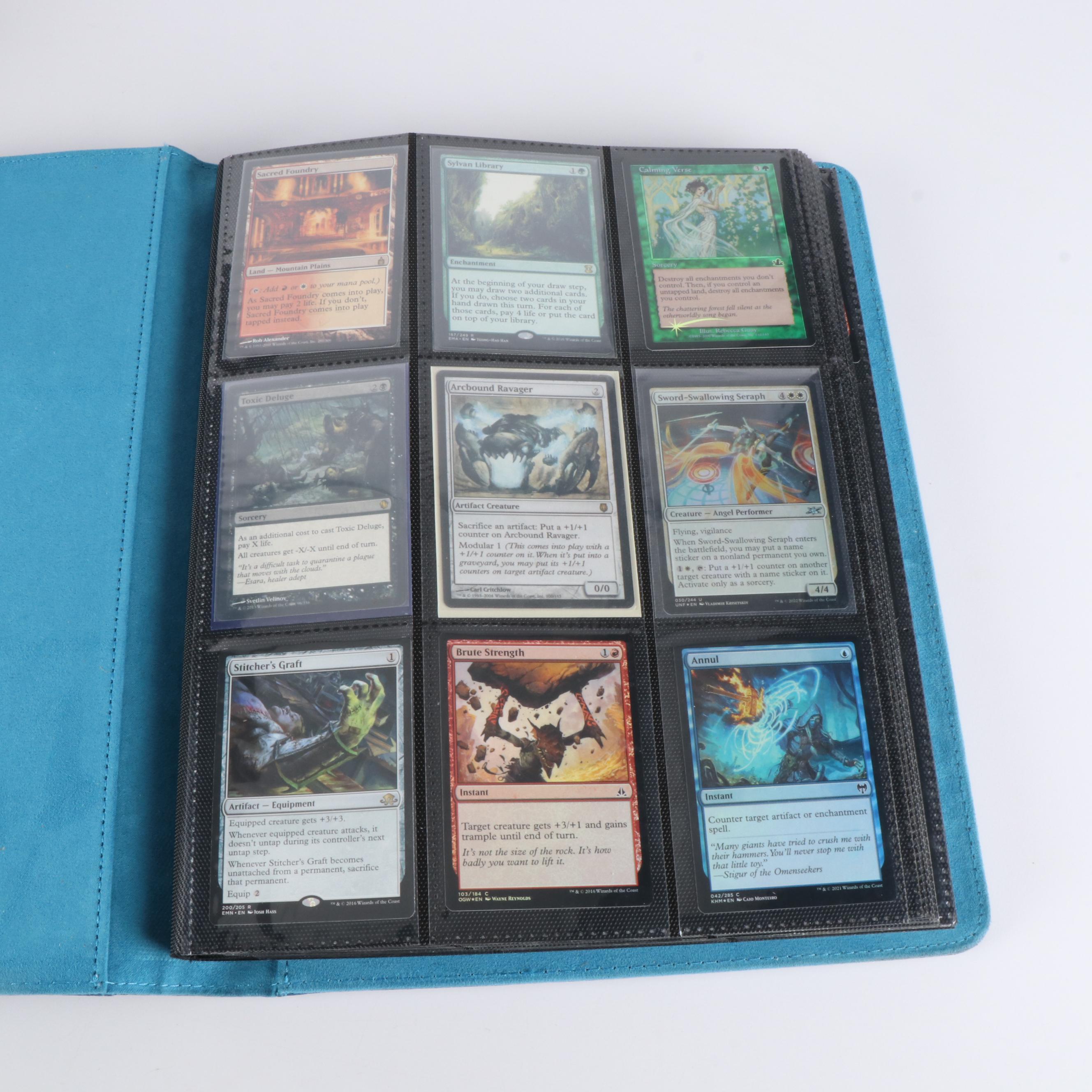 Two Albums of Magic The Gathering Cards, 1990s to 2020s, Over 1,250 Cards