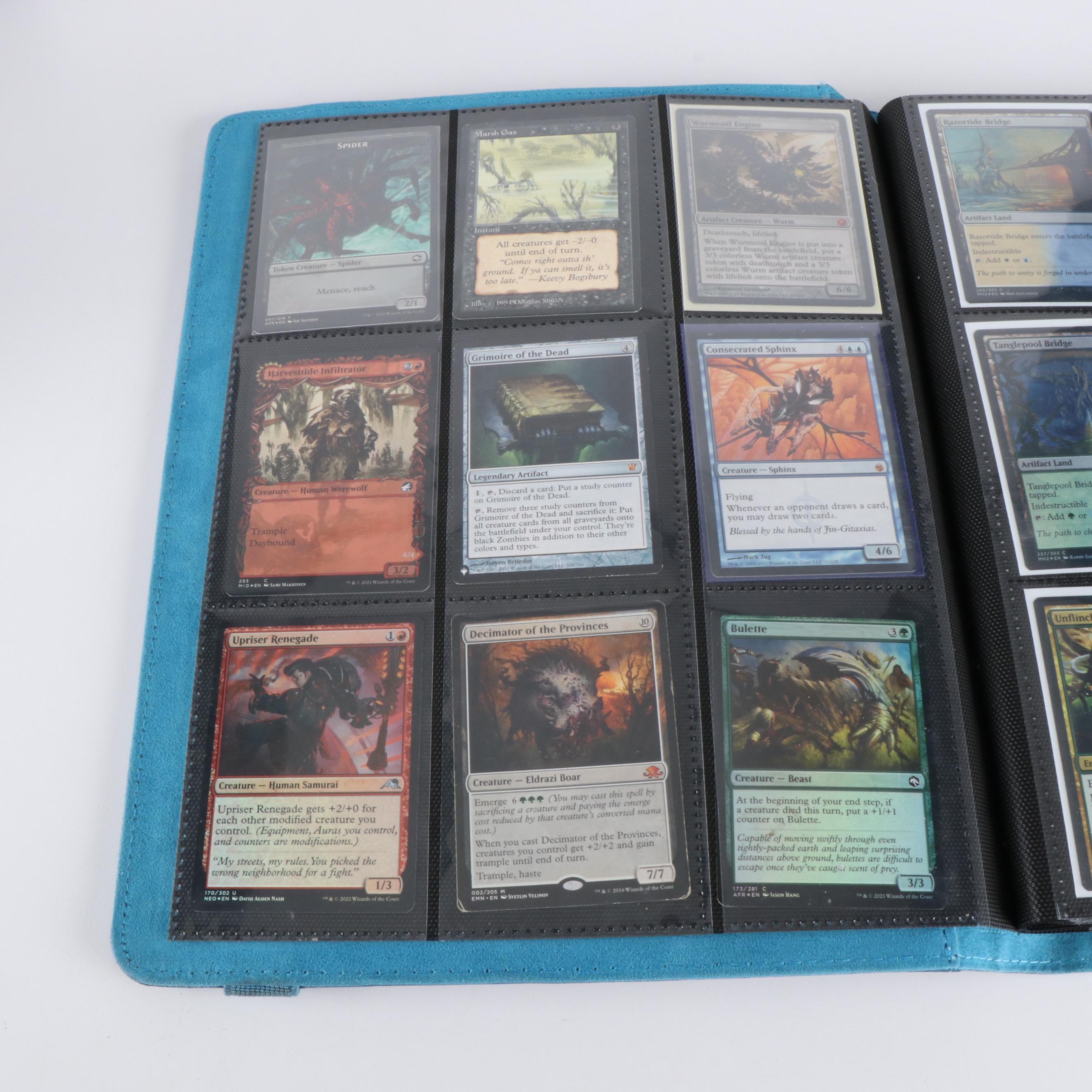 Two Albums of Magic The Gathering Cards, 1990s to 2020s, Over 1,250 Cards