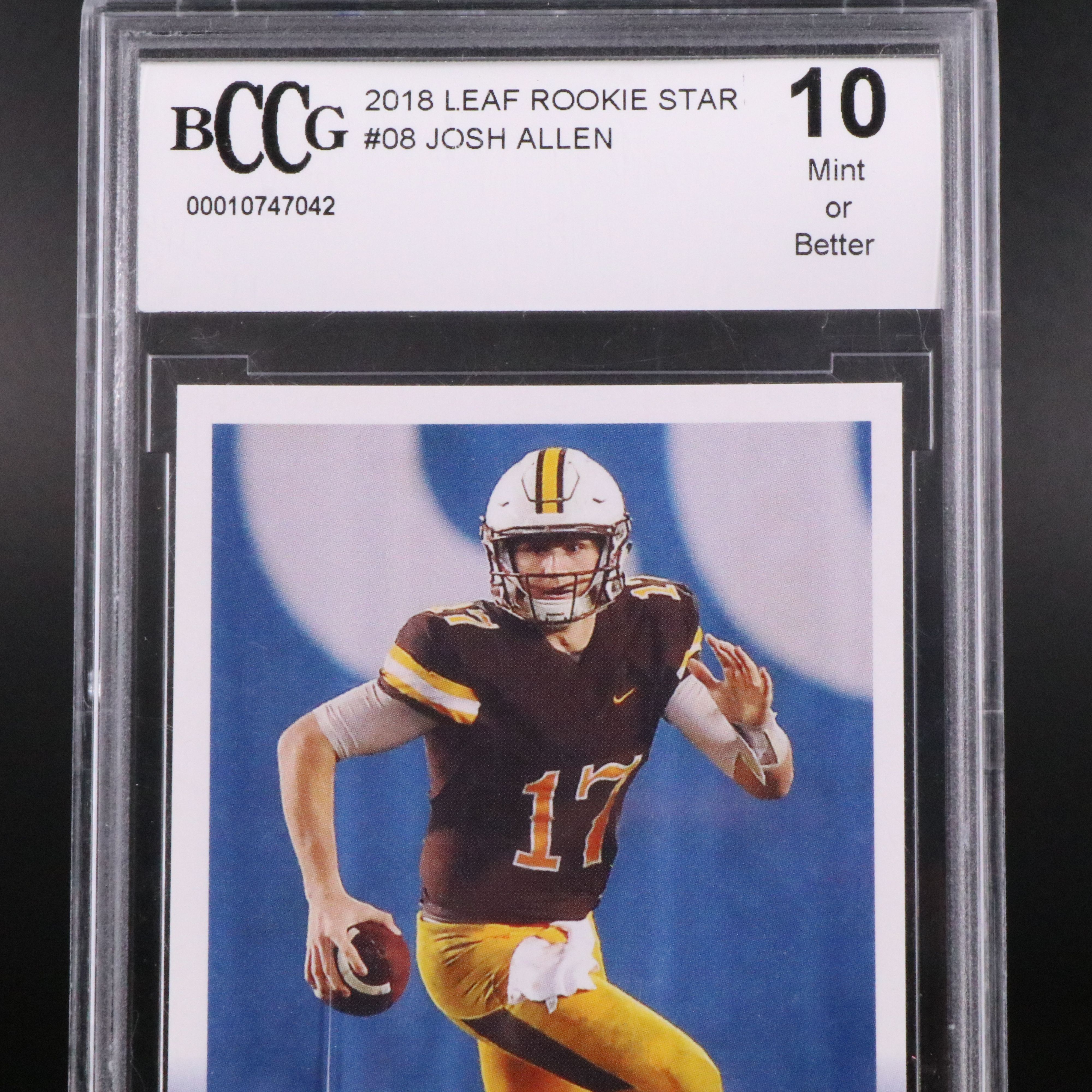 2018 Leaf Josh Allen Rookie Star Football Card Graded BCCG 10