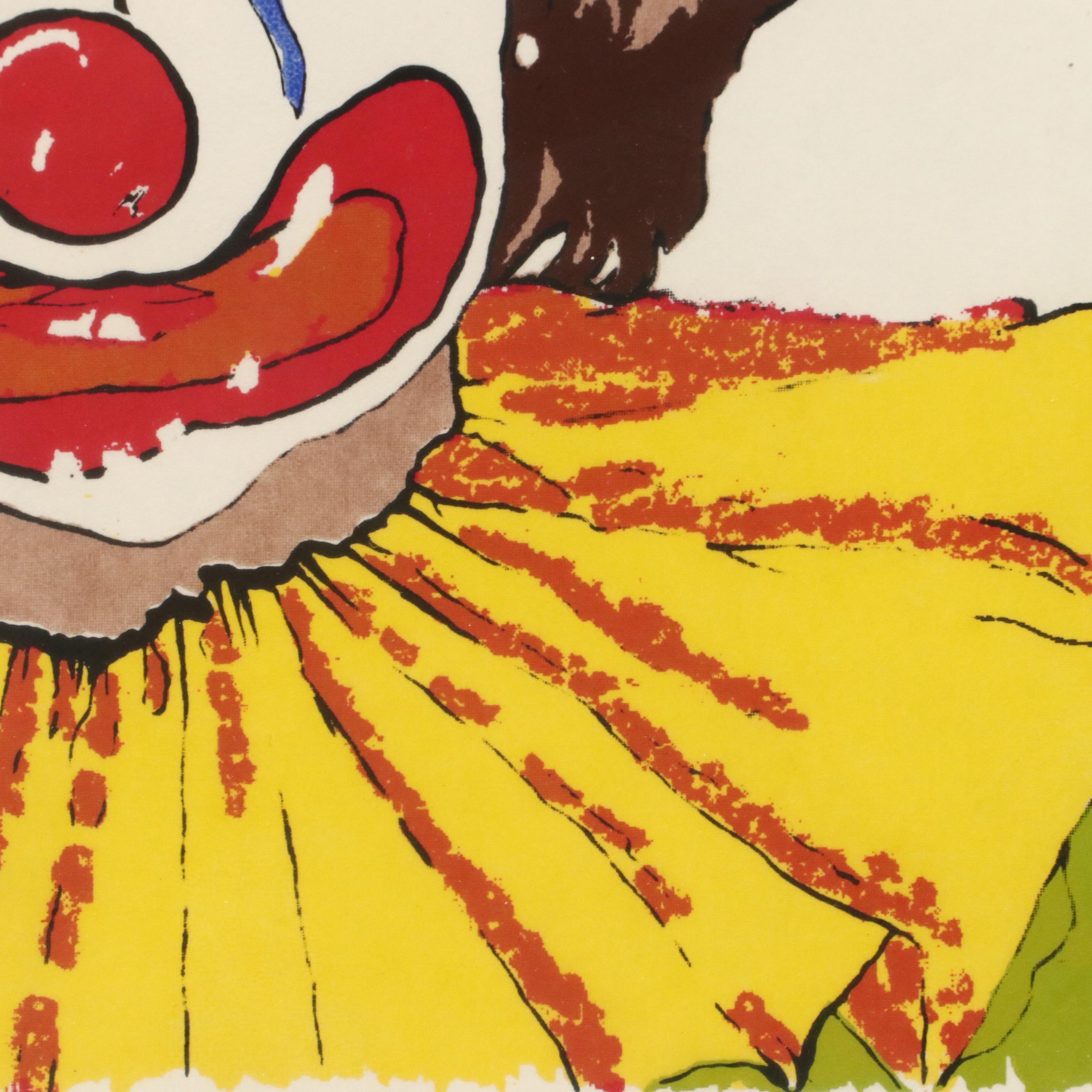 Collette Gesinger Serigraph Clown Portrait "Yesterday They Laughed"