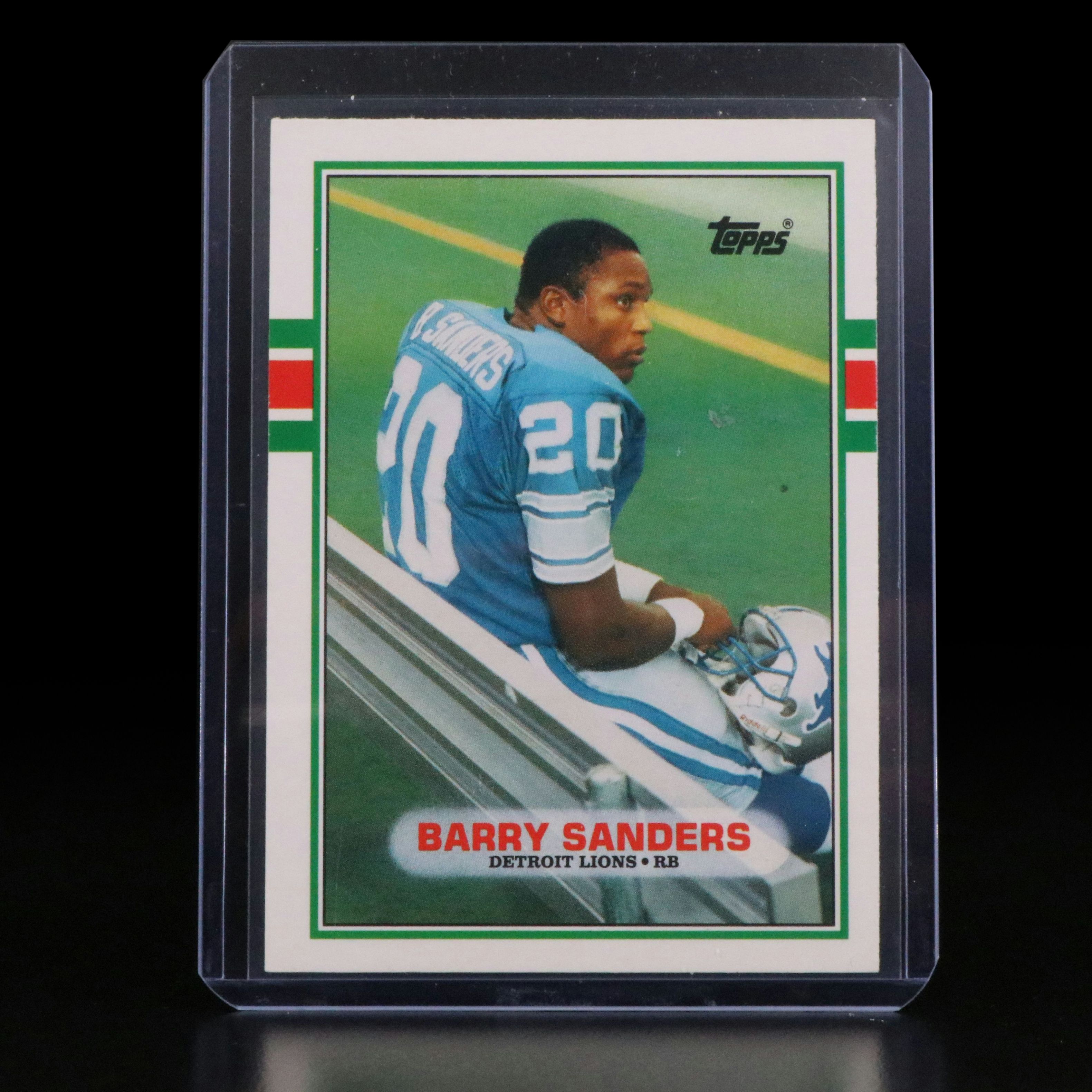 1989 Topps Traded Barry Sanders Detroit Lions Rookie Football Card