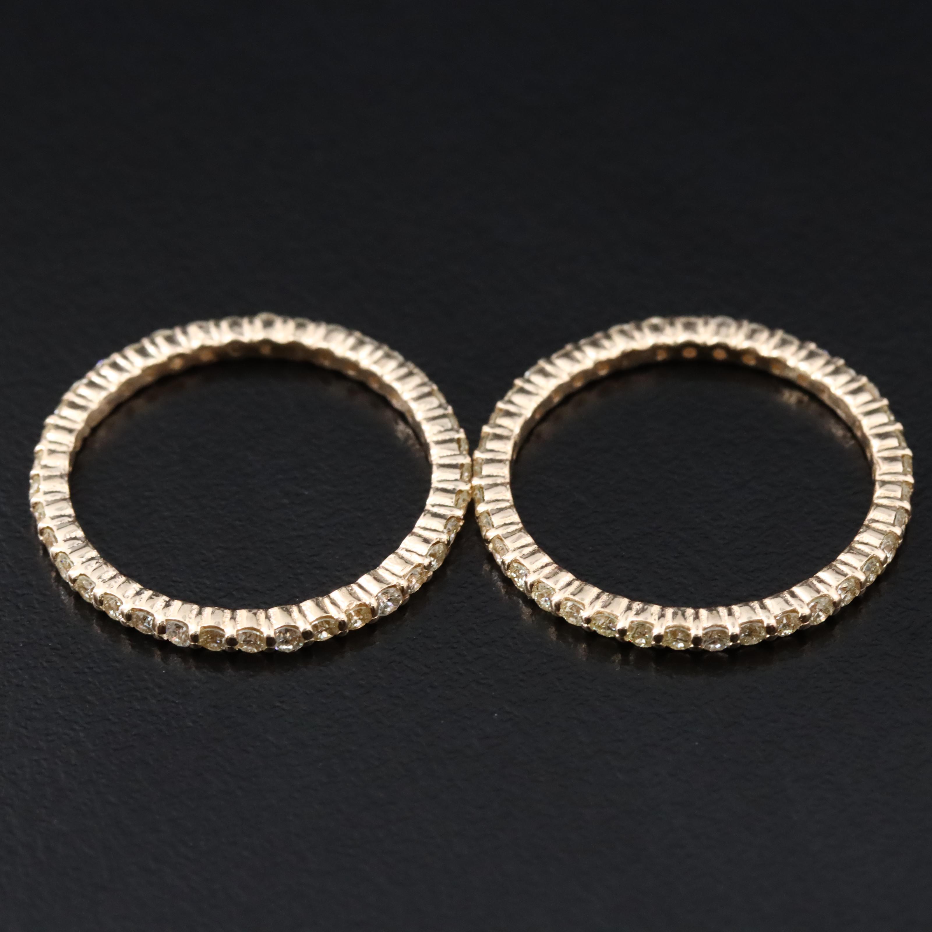 14K 1.20 CTW Diamond Stacking Eternity Bands