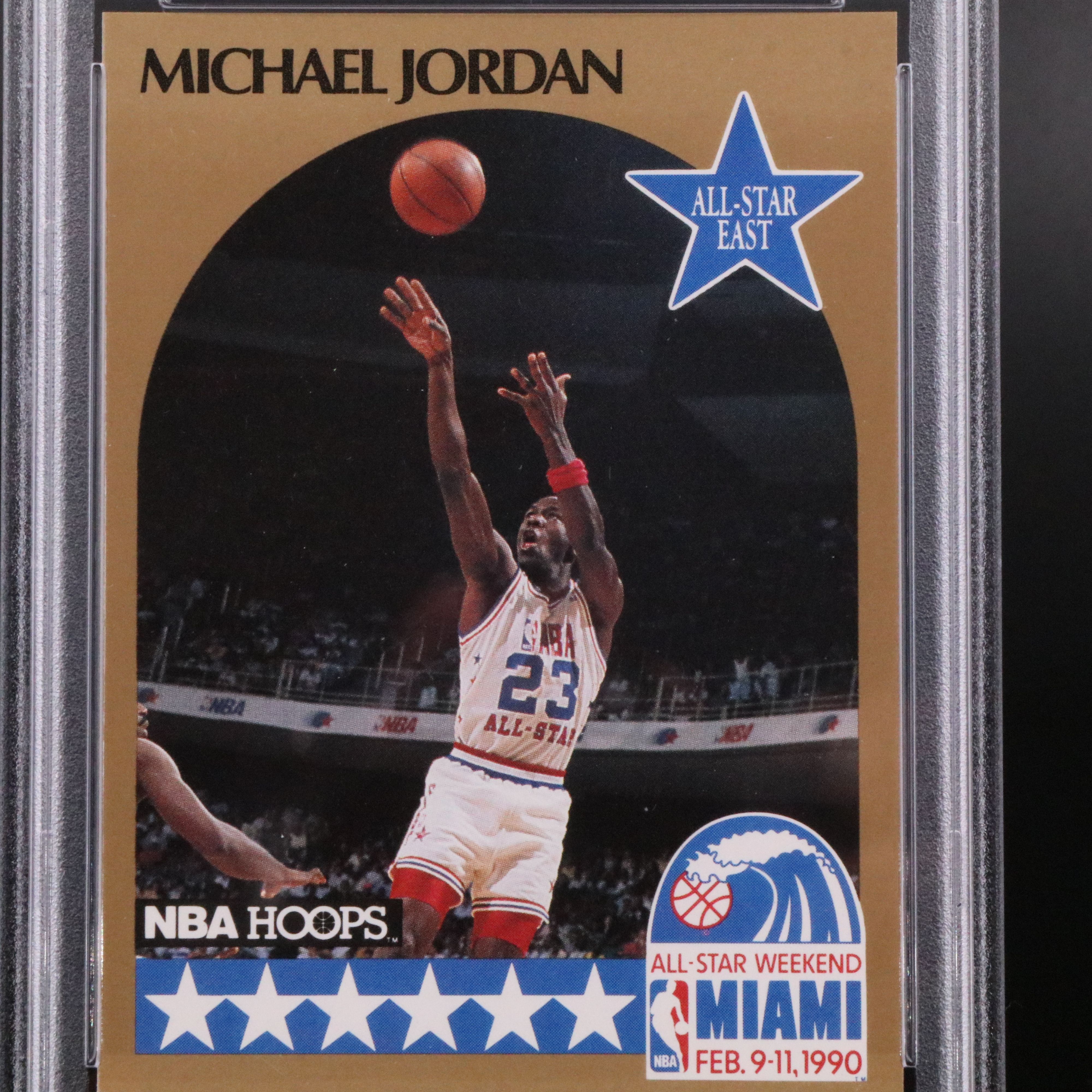1990 NBA Hoops Michael Jordan All-Star Basketball Card Graded PSA 9