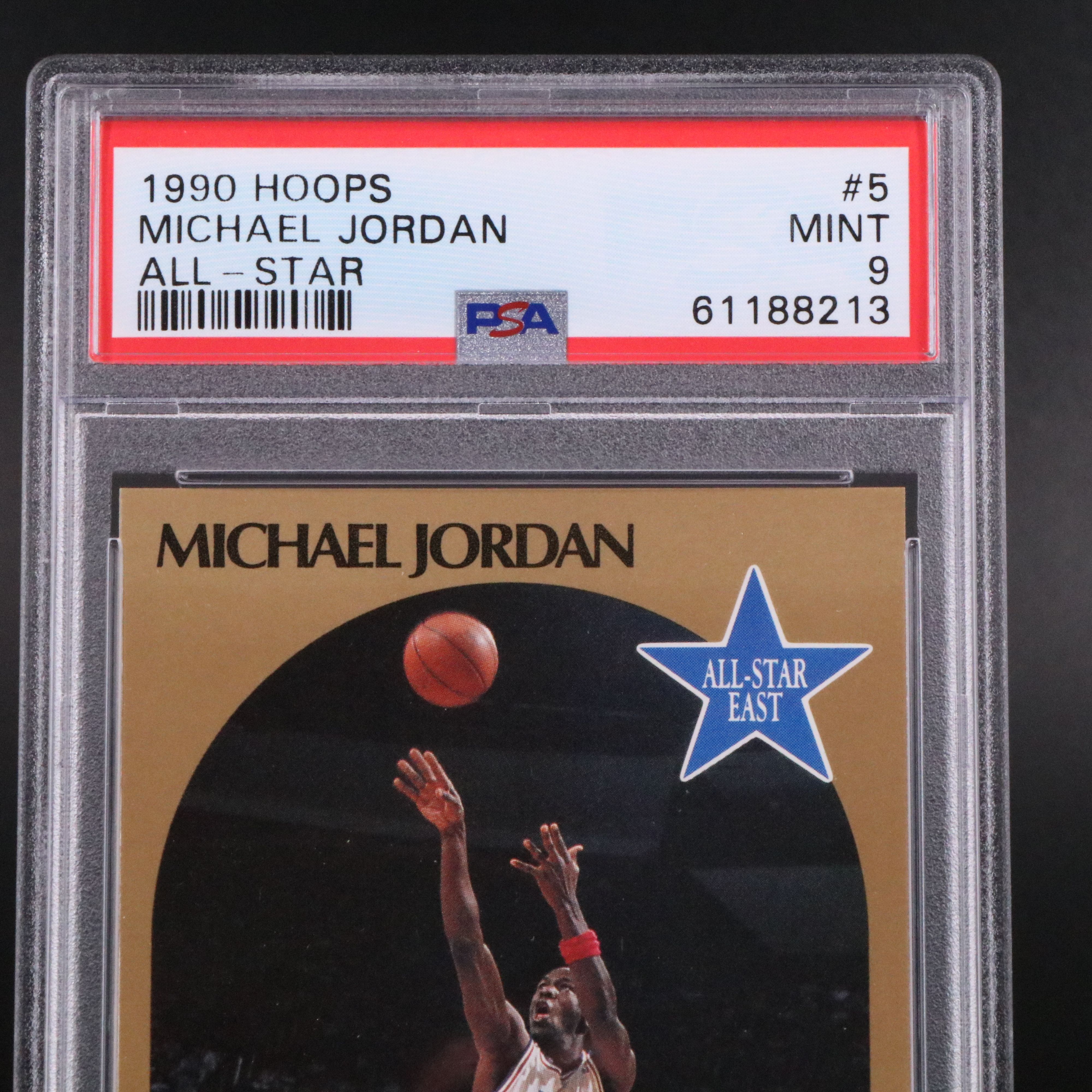1990 NBA Hoops Michael Jordan All-Star Basketball Card Graded PSA 9