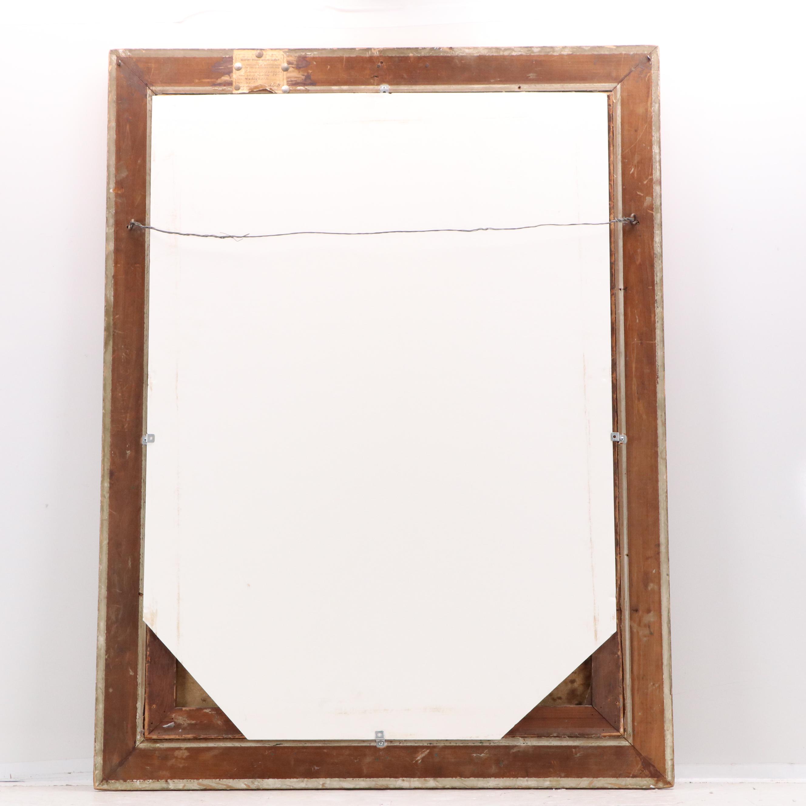 Emma Eyles Sangernebo Oil Painting of Impressionistic Hollyhocks, 1938