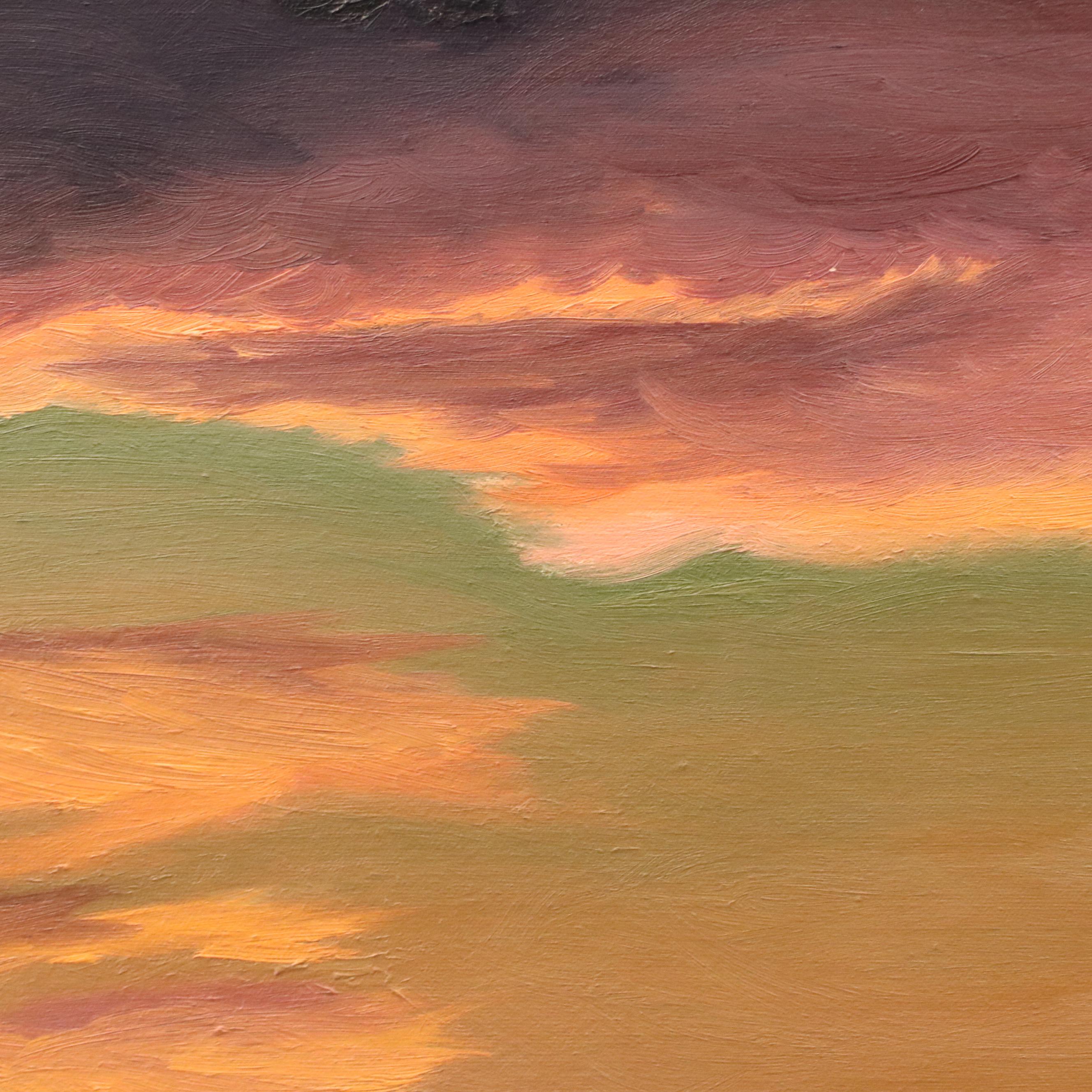 Acrylic Painting of Western American Landscape, 1975