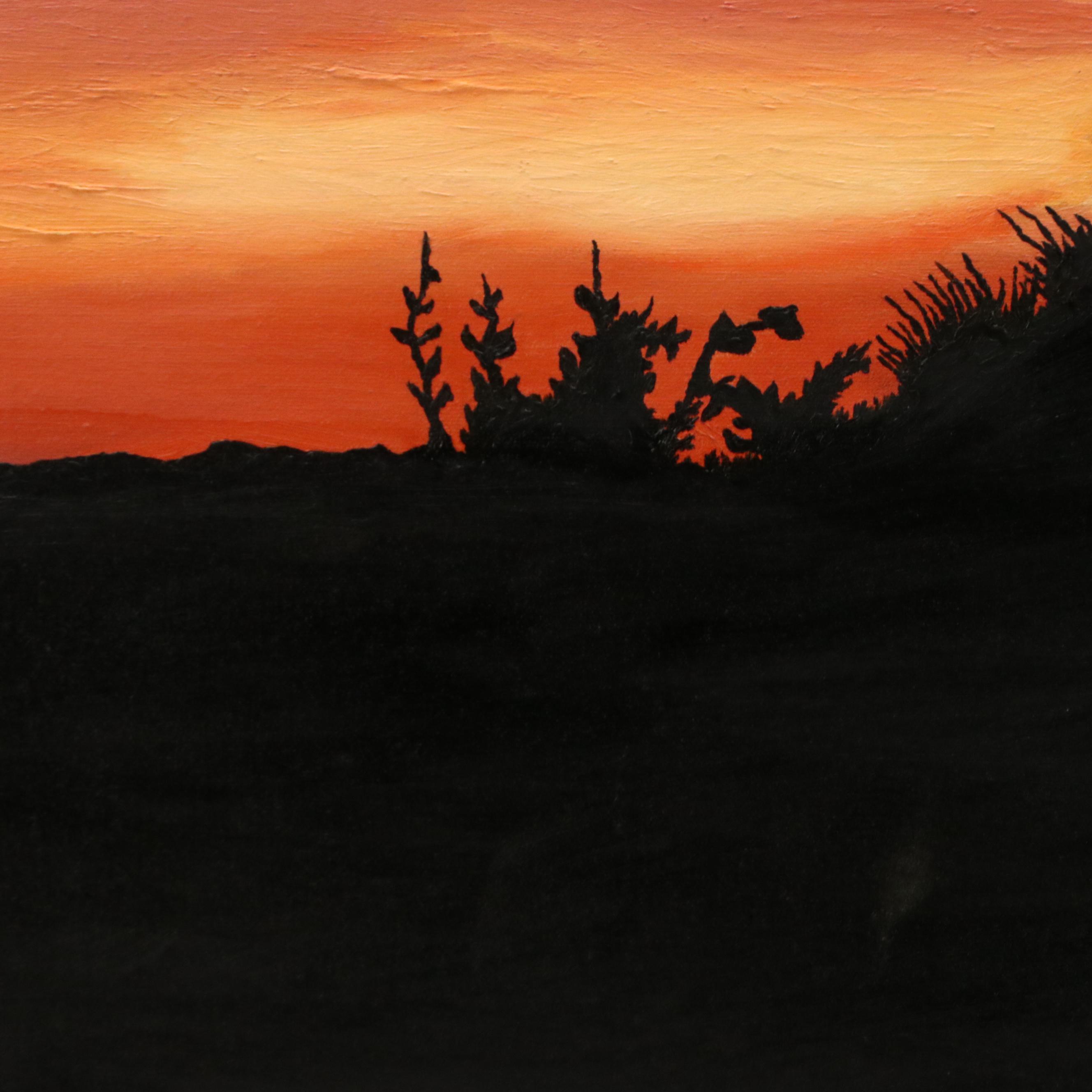 Acrylic Painting of Western American Landscape, 1975