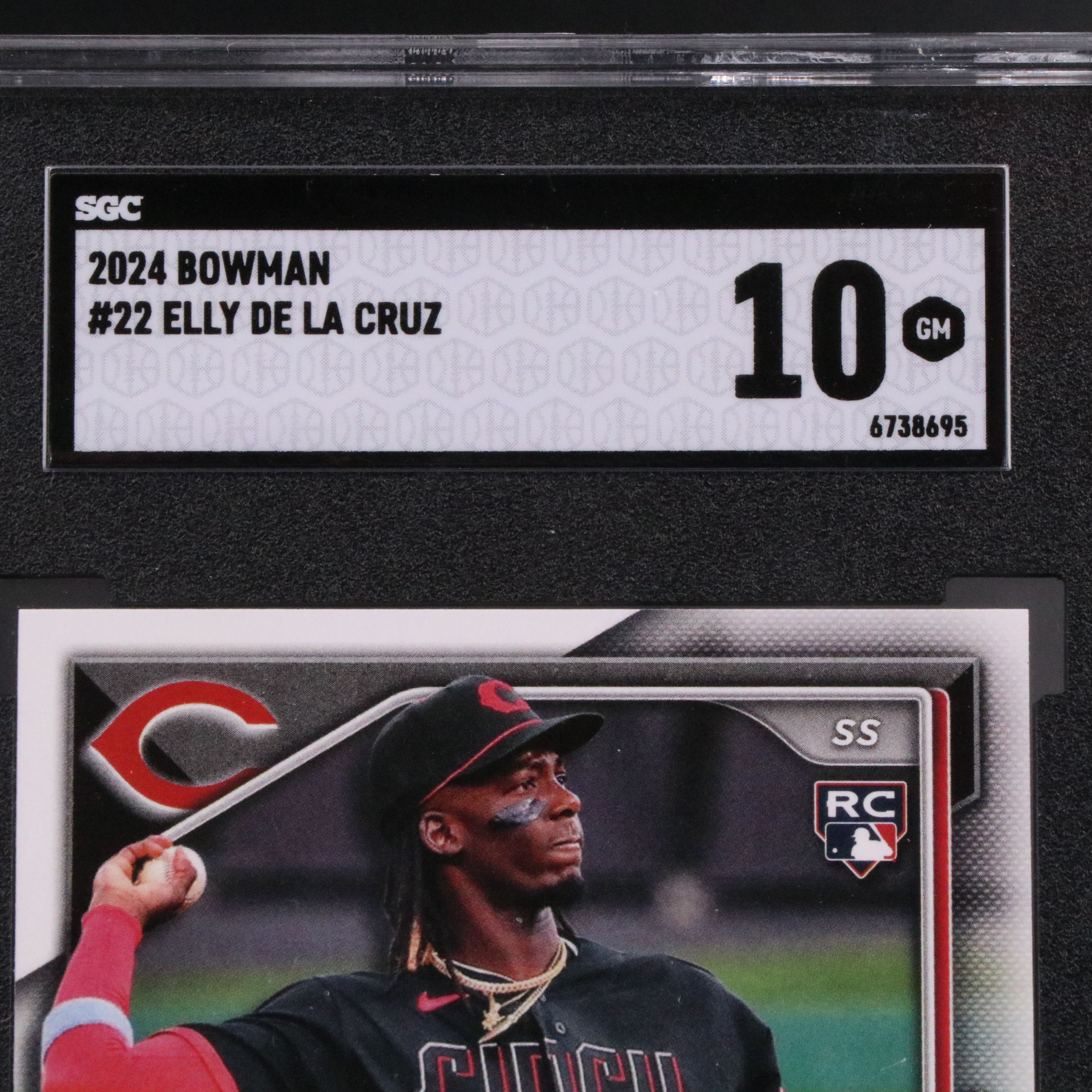 2024 Bowman Elly De La Cruz Cincinnati Reds Rookie Card Graded SGC 10