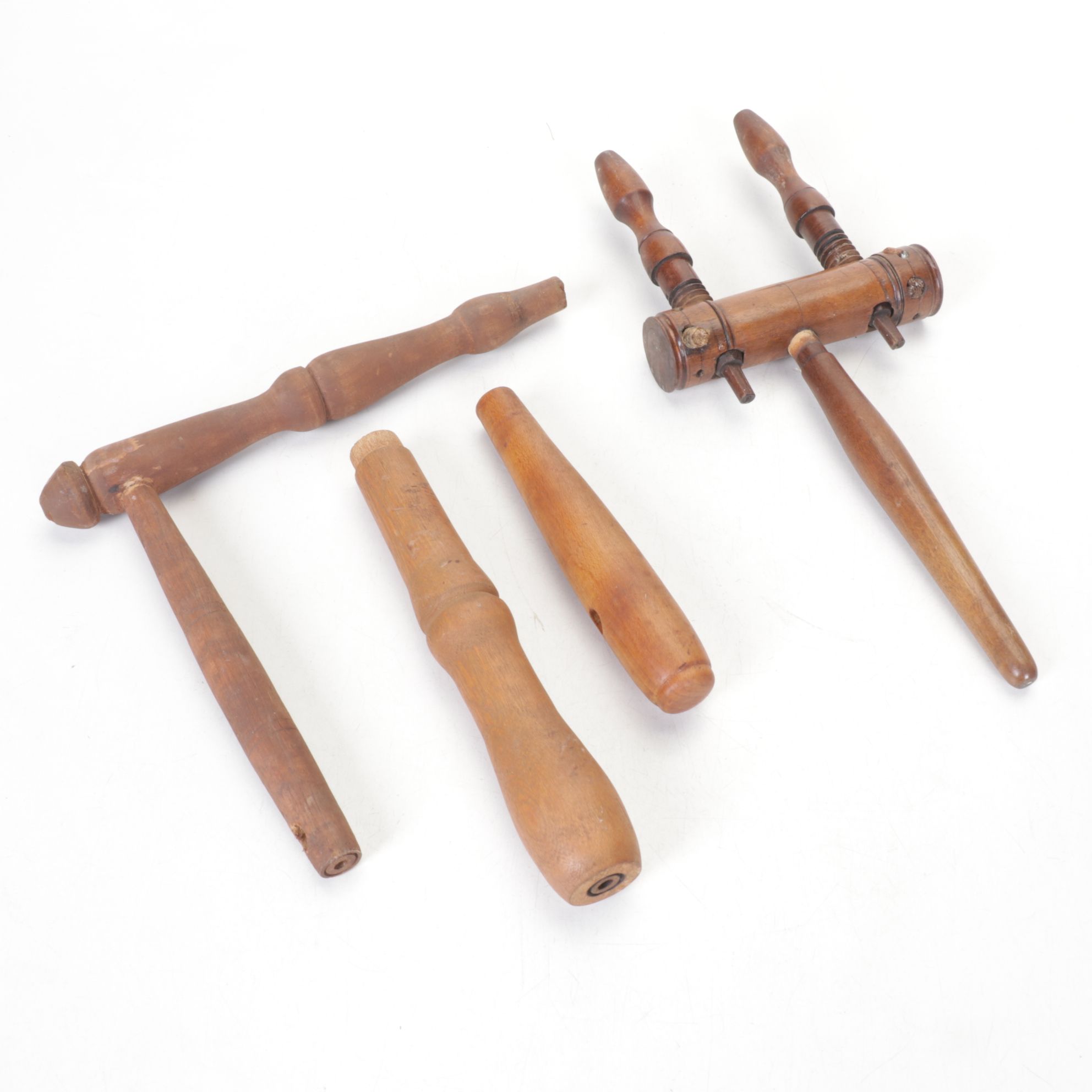 Quick Change Tool Post Set with Vintage Wood, Metal, and Ceramic Decor Items